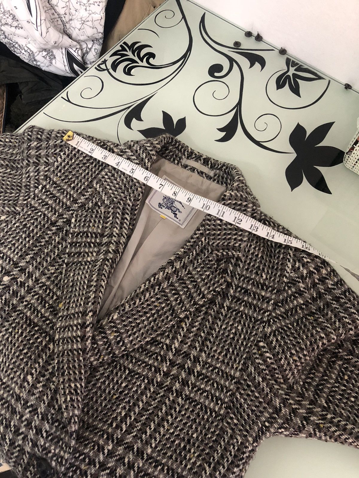 Burberry Vtg Burberry Three Quarter Sleeve Checked Wool Jacket Size L / US 10 / IT 46 - 23 Thumbnail