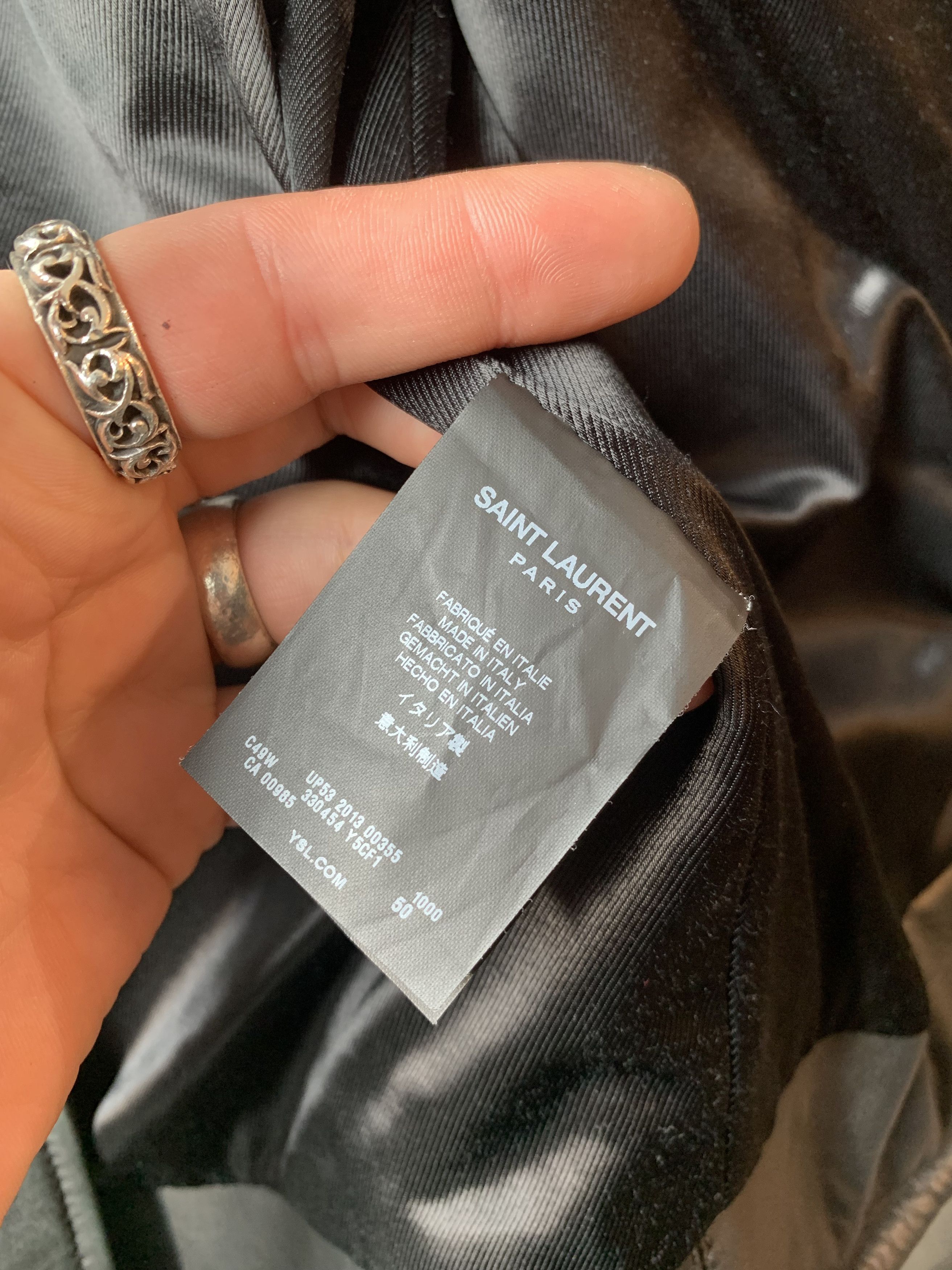Hedi Slimane × Saint Laurent Paris SLP Hedi FW13 Runway Goat Hair Perfecto Leather Jacket Size US M / EU 48-50 / 2 - 12 Thumbnail