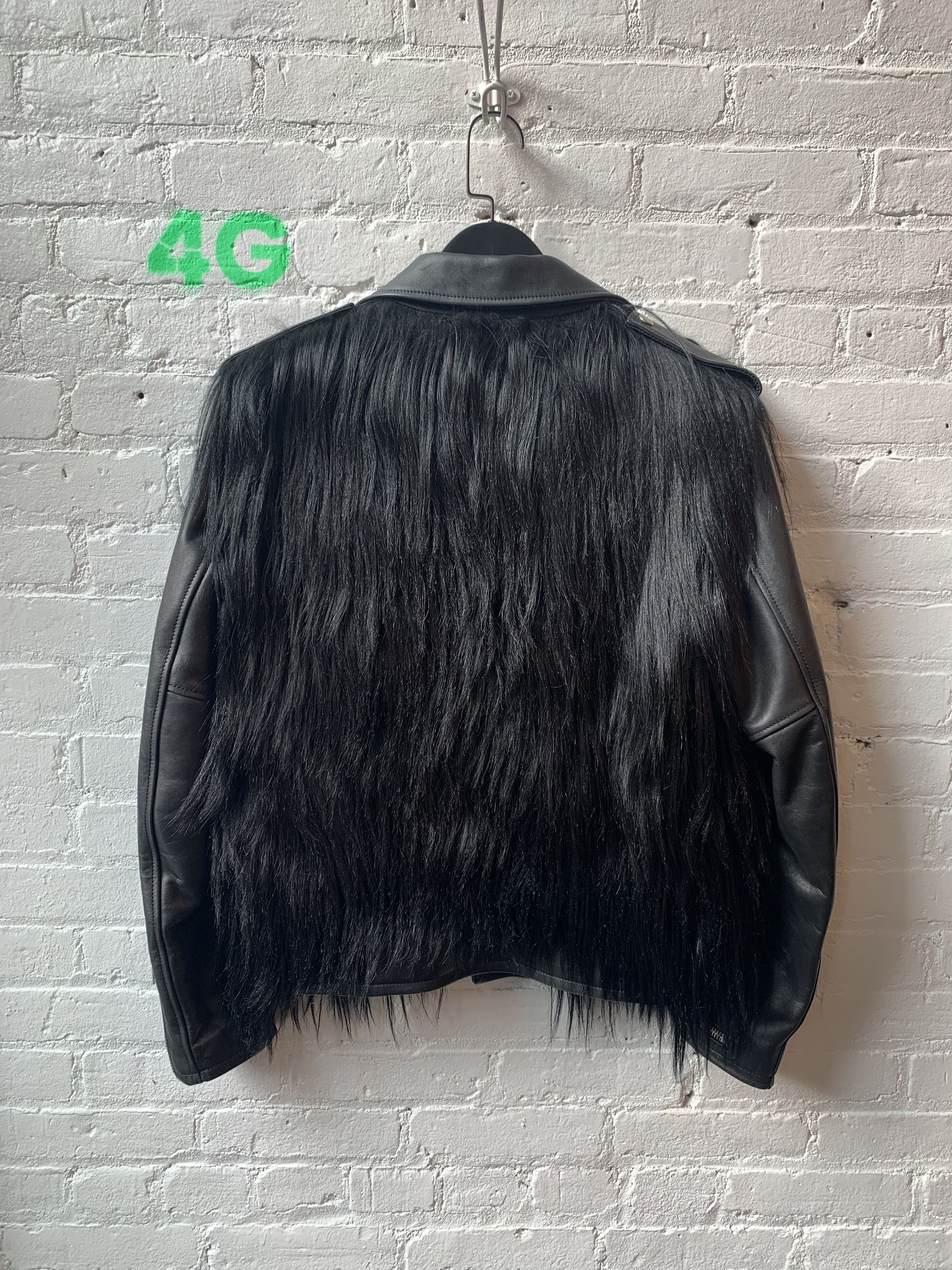 Hedi Slimane × Saint Laurent Paris SLP Hedi FW13 Runway Goat Hair Perfecto Leather Jacket Size US M / EU 48-50 / 2 - 10 Thumbnail