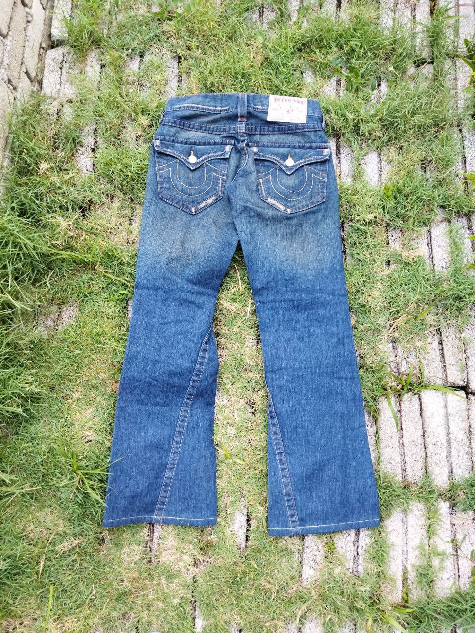 image of Archival Clothing x True Religion Vintage True Religion Joey Flared Jeans in Blue Distressed, Women