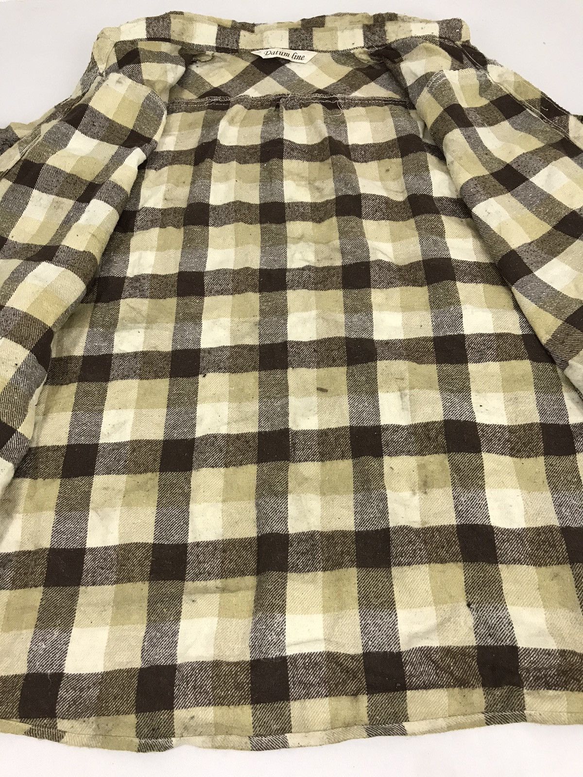 Flannel Vintage Datum Line Plaid Checked Double Pockets Winter Wear Size US M / EU 48-50 / 2 - 5 Thumbnail