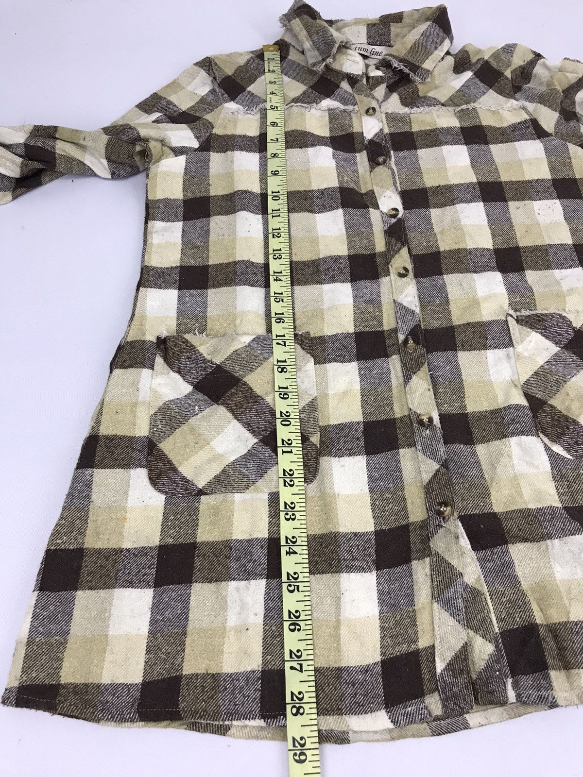 Flannel Vintage Datum Line Plaid Checked Double Pockets Winter Wear Size US M / EU 48-50 / 2 - 10 Thumbnail