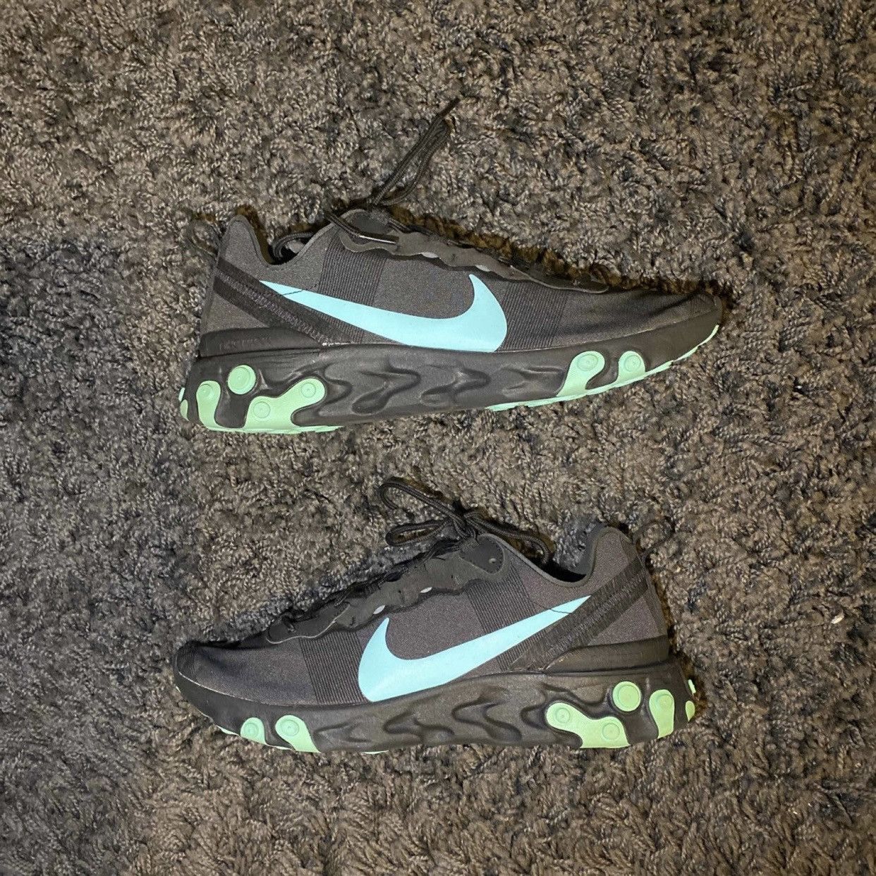 Nike React Element 55 'Black Aurora Green/Jade' Size 11