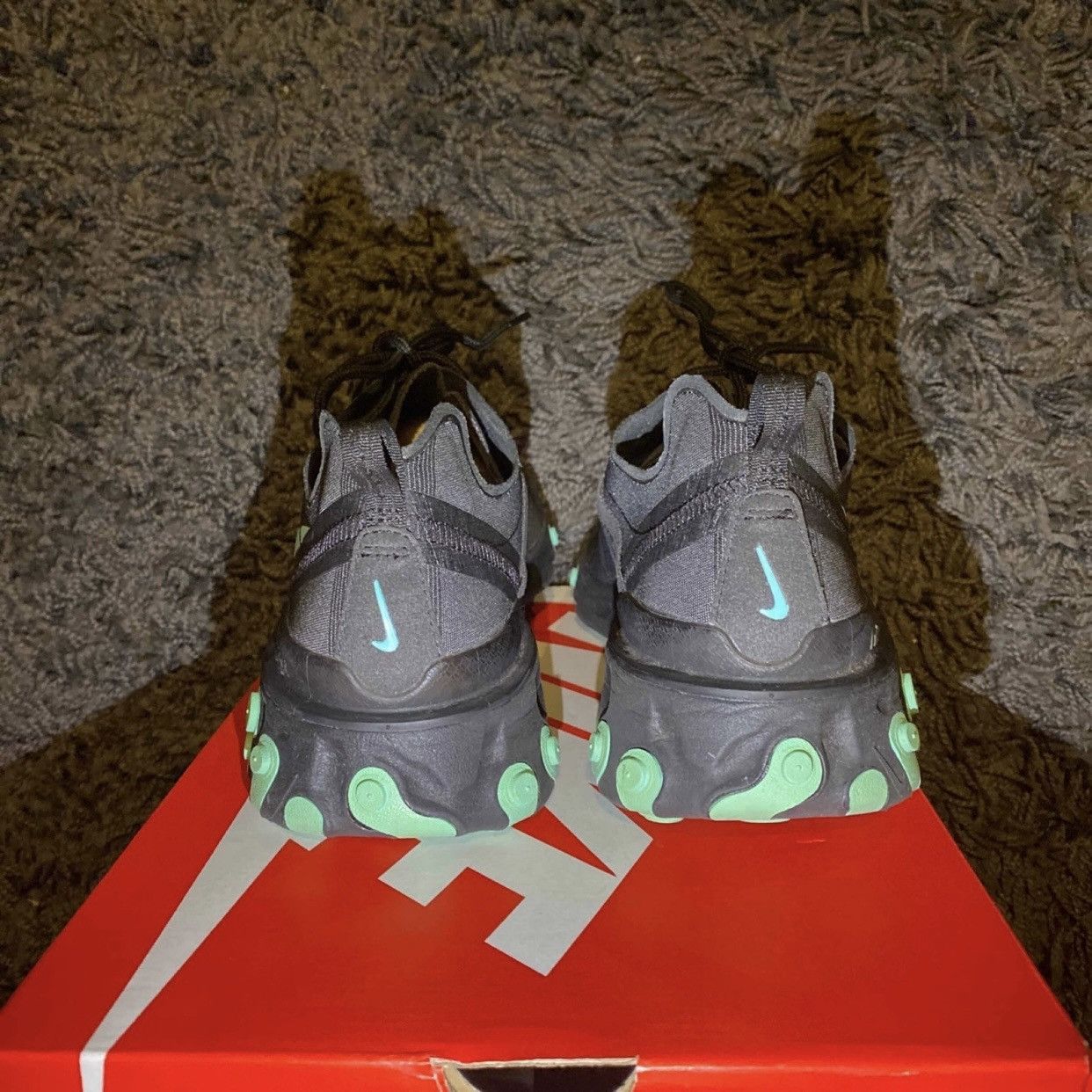 Nike React Element 55 'Black Aurora Green/Jade' Size 11