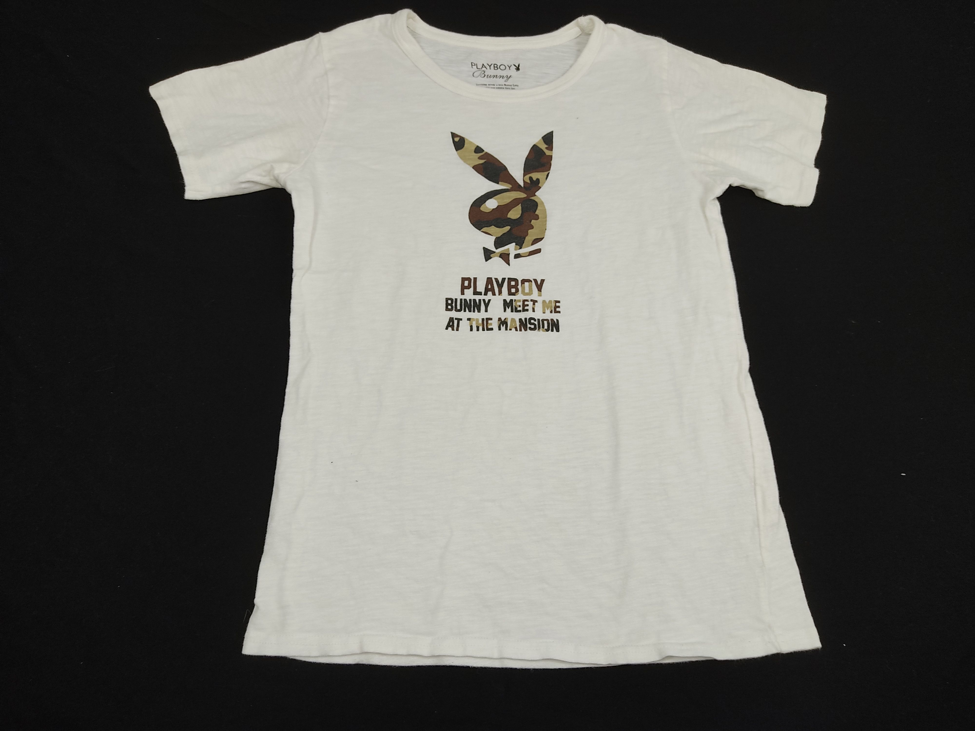 Playboy Vintage Playboy Camouflage Bunny Big Logo Brand Tee Size XS / US 0-2 / IT 36-38 - 1 Thumbnail