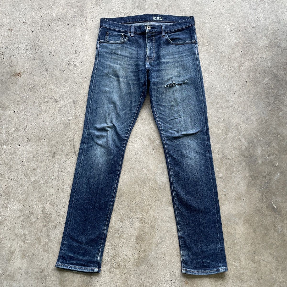 Japanese Brand Selvedge🔥 Japanese Brand Distressed Denim Jeans Pants Faded Size US 33 - 1 Thumbnail