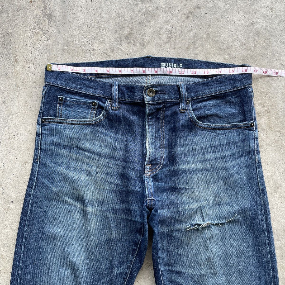 Japanese Brand Selvedge🔥 Japanese Brand Distressed Denim Jeans Pants Faded Size US 33 - 5 Thumbnail
