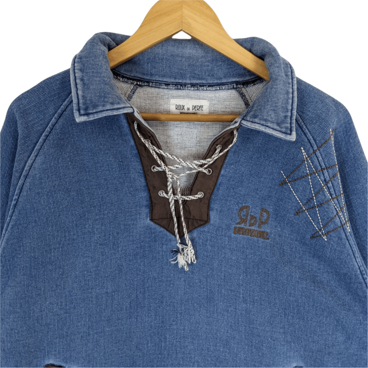 Designer × Japanese Brand ROUX DI PERFE Denim Jeans Pullover Jacket Size US XXL / EU 58 / 5 - 4 Thumbnail