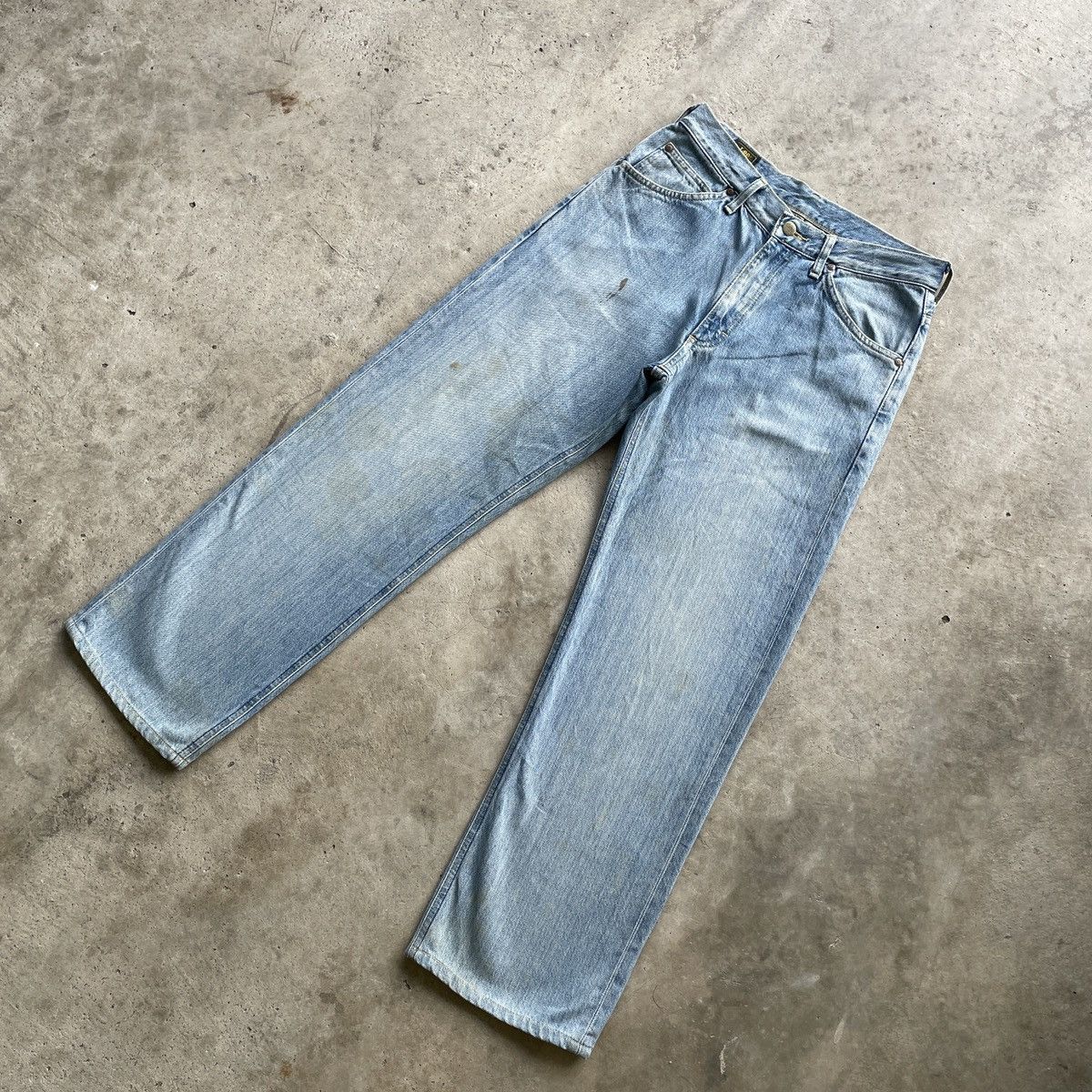 Japanese Brand W29🔥 Vintage Lee Straight Faded Denim Jeans Pants Size US 29 - 2 Thumbnail
