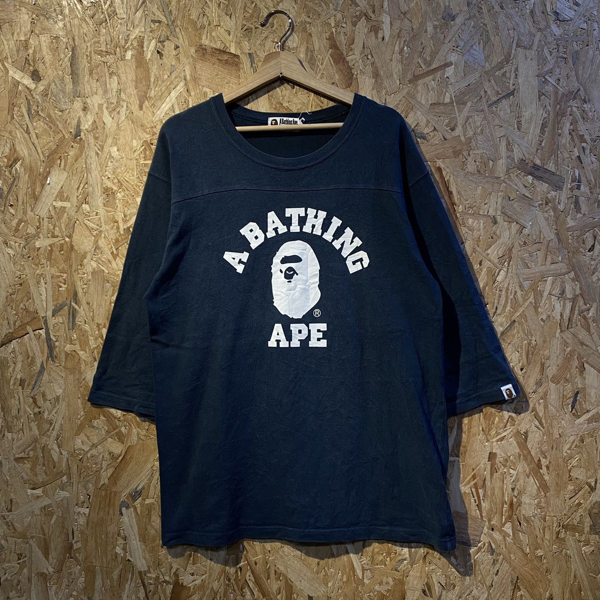 Bape SPECIAL SIZE‼️Bape College 3Quarter Sleeve T-Shirt Size US XL / EU 56 / 4 - 1 Thumbnail