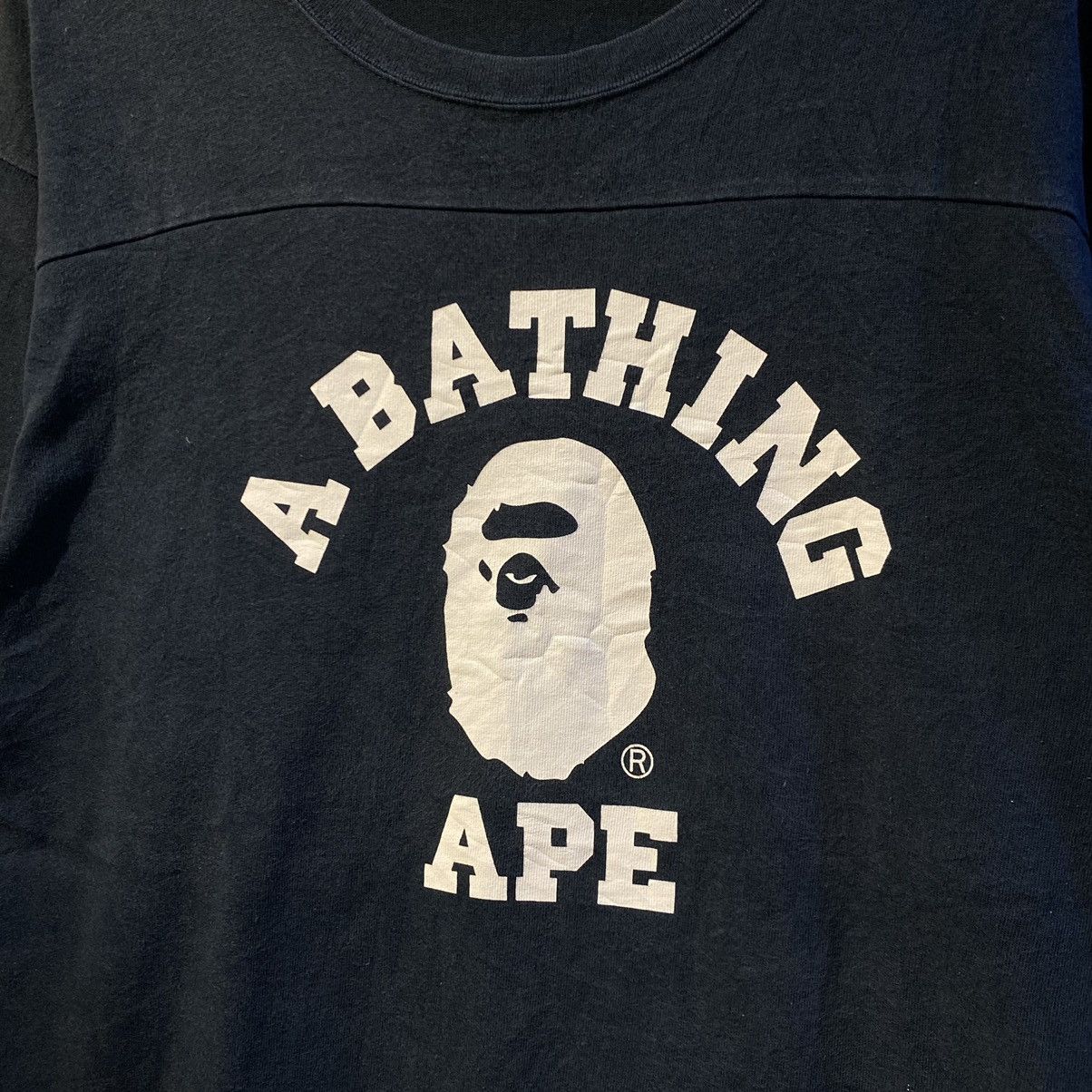 Bape SPECIAL SIZE‼️Bape College 3Quarter Sleeve T-Shirt Size US XL / EU 56 / 4 - 3 Thumbnail