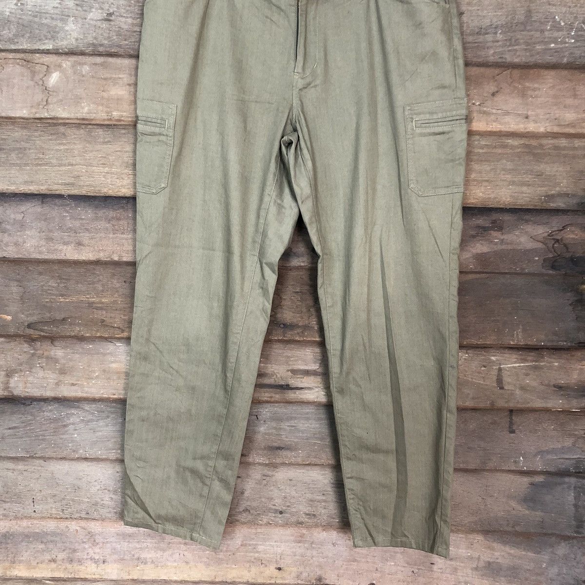 Japanese Brand Green Mount Multipocket Tactical cropped Cargo Pants #4389 Size US 31 - 3 Thumbnail