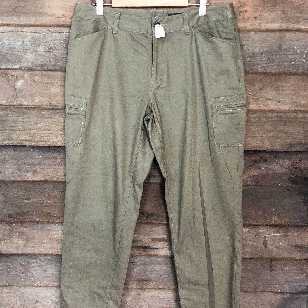 Japanese Brand Green Mount Multipocket Tactical cropped Cargo Pants #4389 Size US 31 - 4 Thumbnail