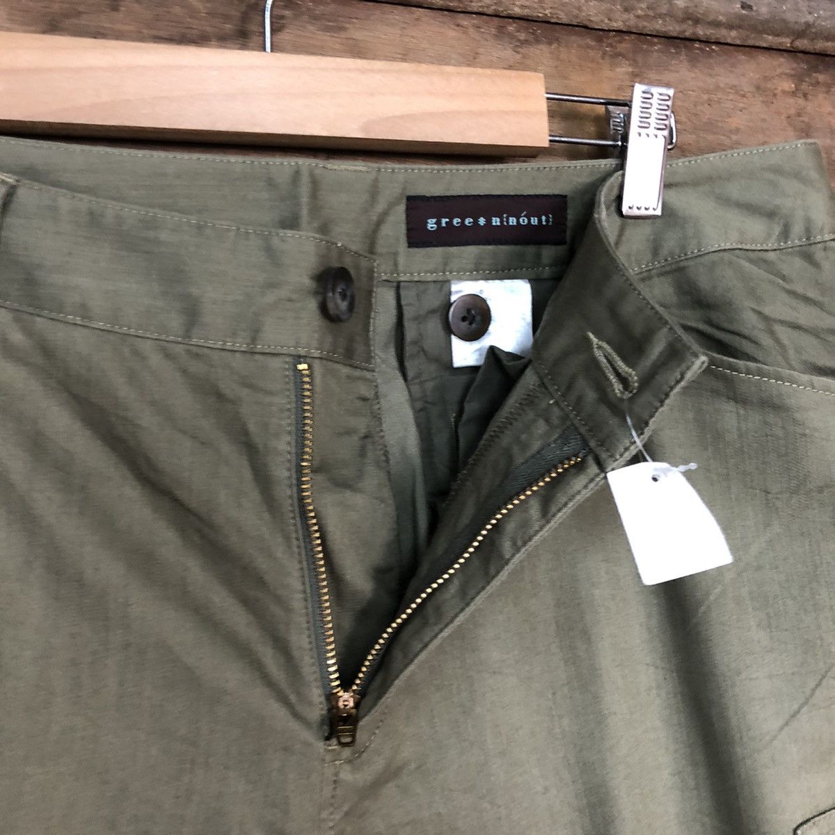 Japanese Brand Green Mount Multipocket Tactical cropped Cargo Pants #4389 Size US 31 - 8 Thumbnail