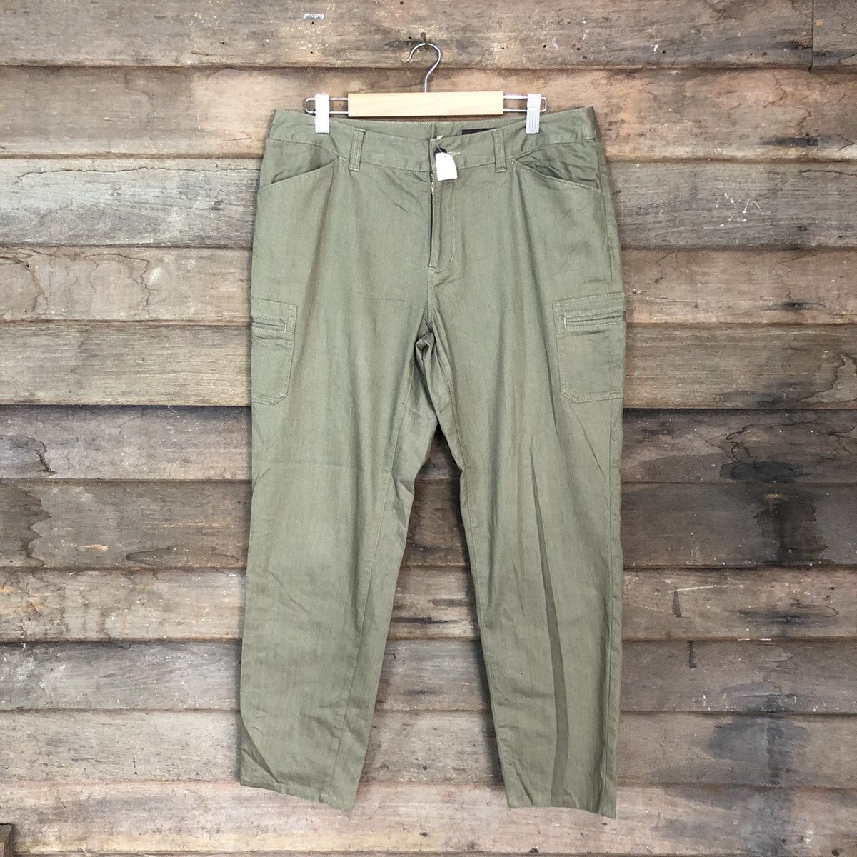 Japanese Brand Green Mount Multipocket Tactical cropped Cargo Pants #4389 Size US 31 - 1 Thumbnail