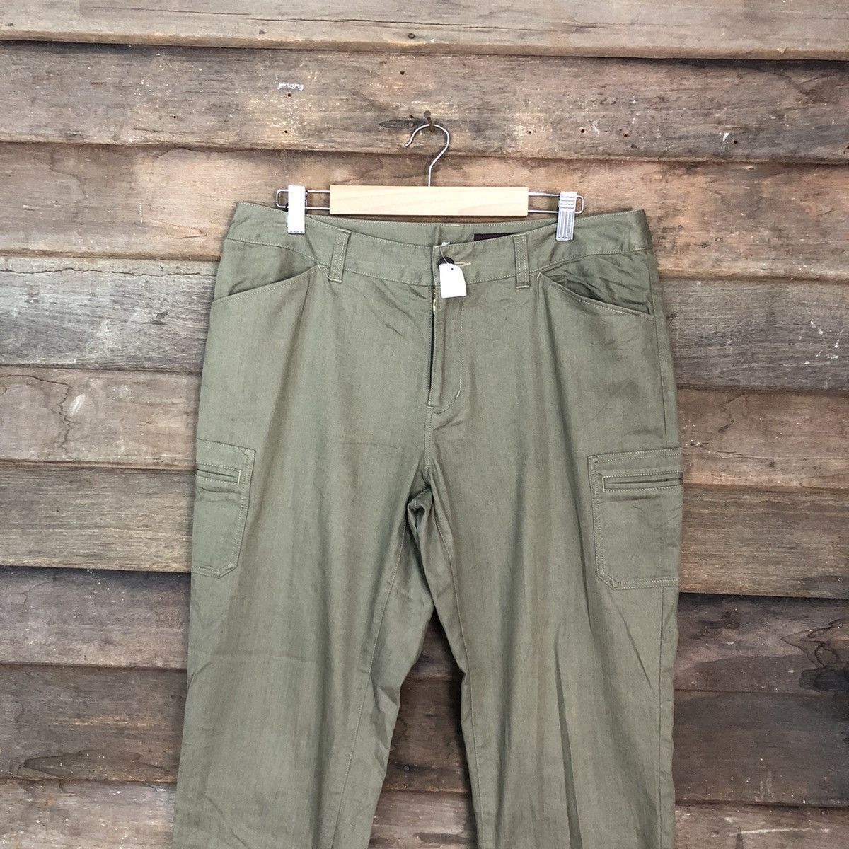 Japanese Brand Green Mount Multipocket Tactical cropped Cargo Pants #4389 Size US 31 - 2 Thumbnail