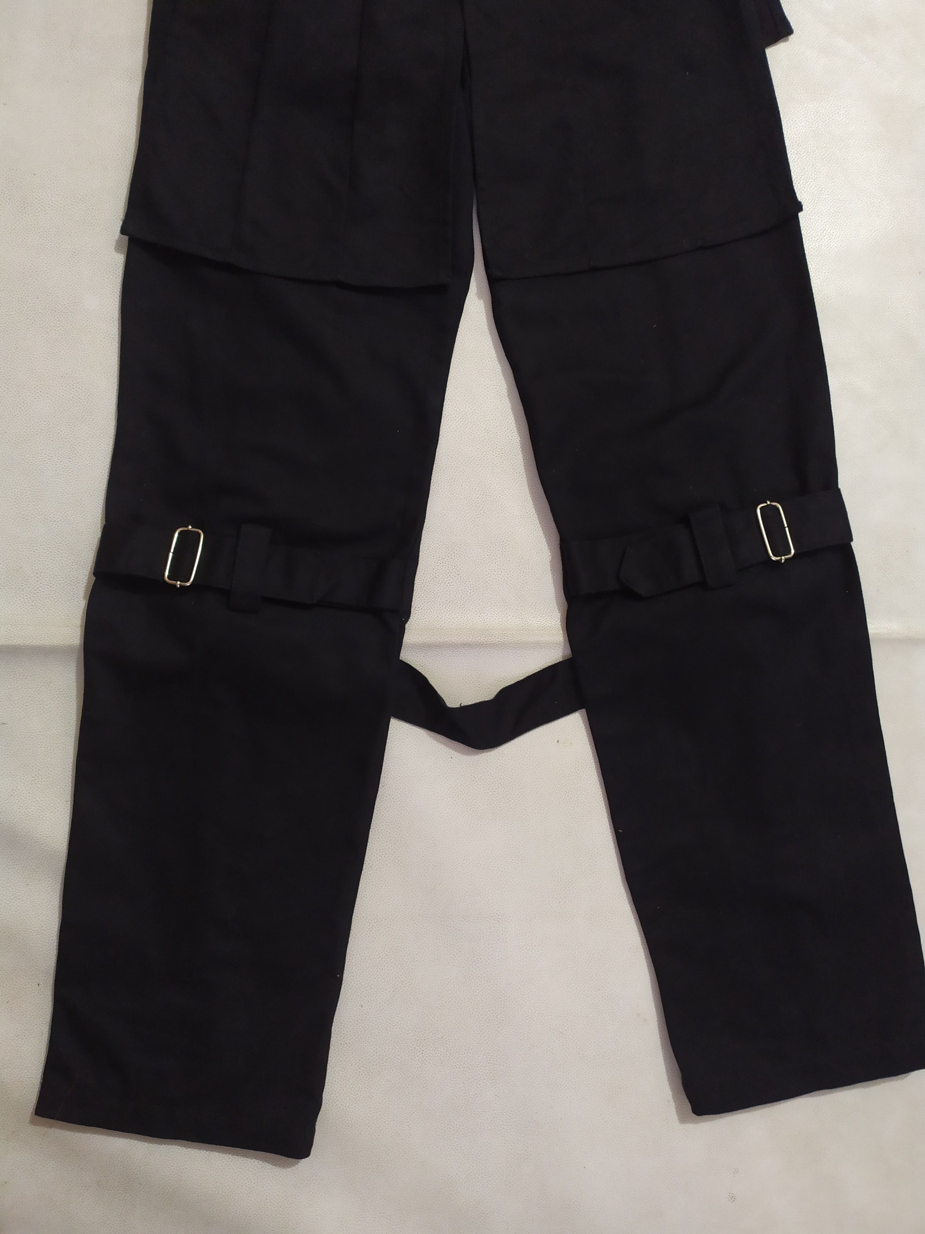 Japanese Brand 🔥No Means No Bondage Back Zipper Punk Pants detachable Size US 29 - 7 Thumbnail