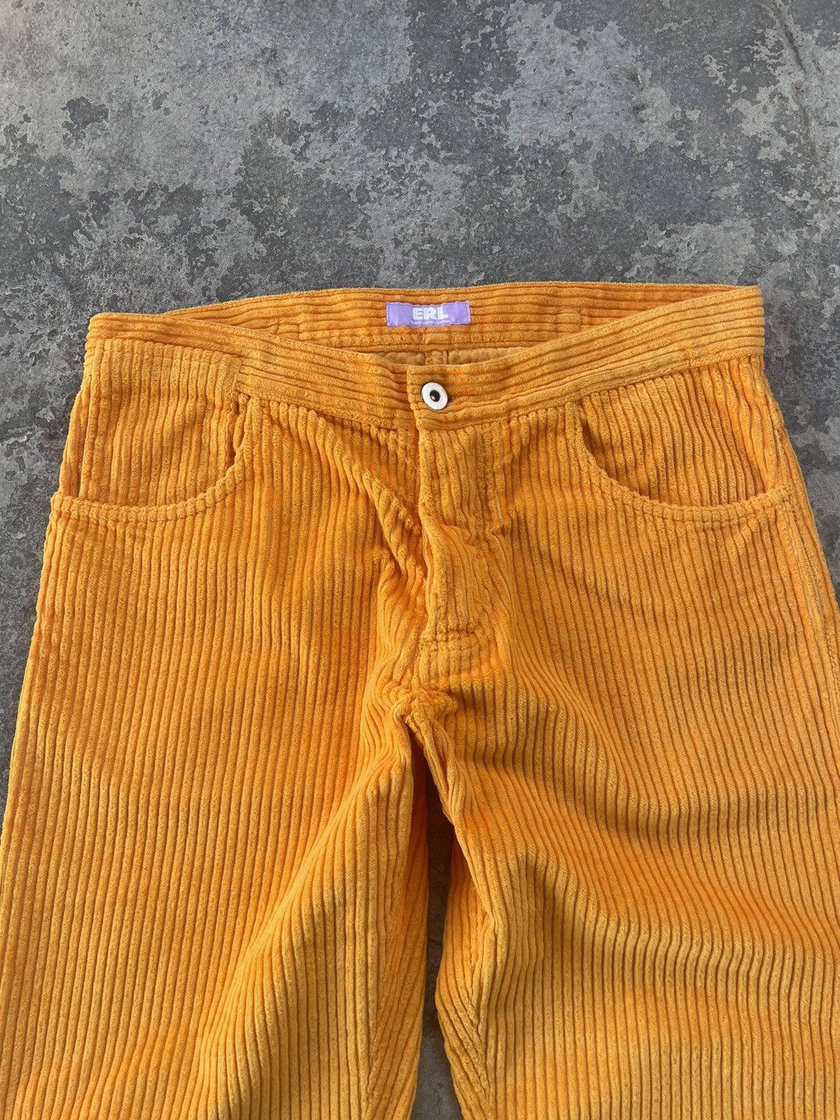 ERL RARE ERL Orange Corduroy Flare Pants with back buckle Size US 30 / EU 46 - 2 Thumbnail