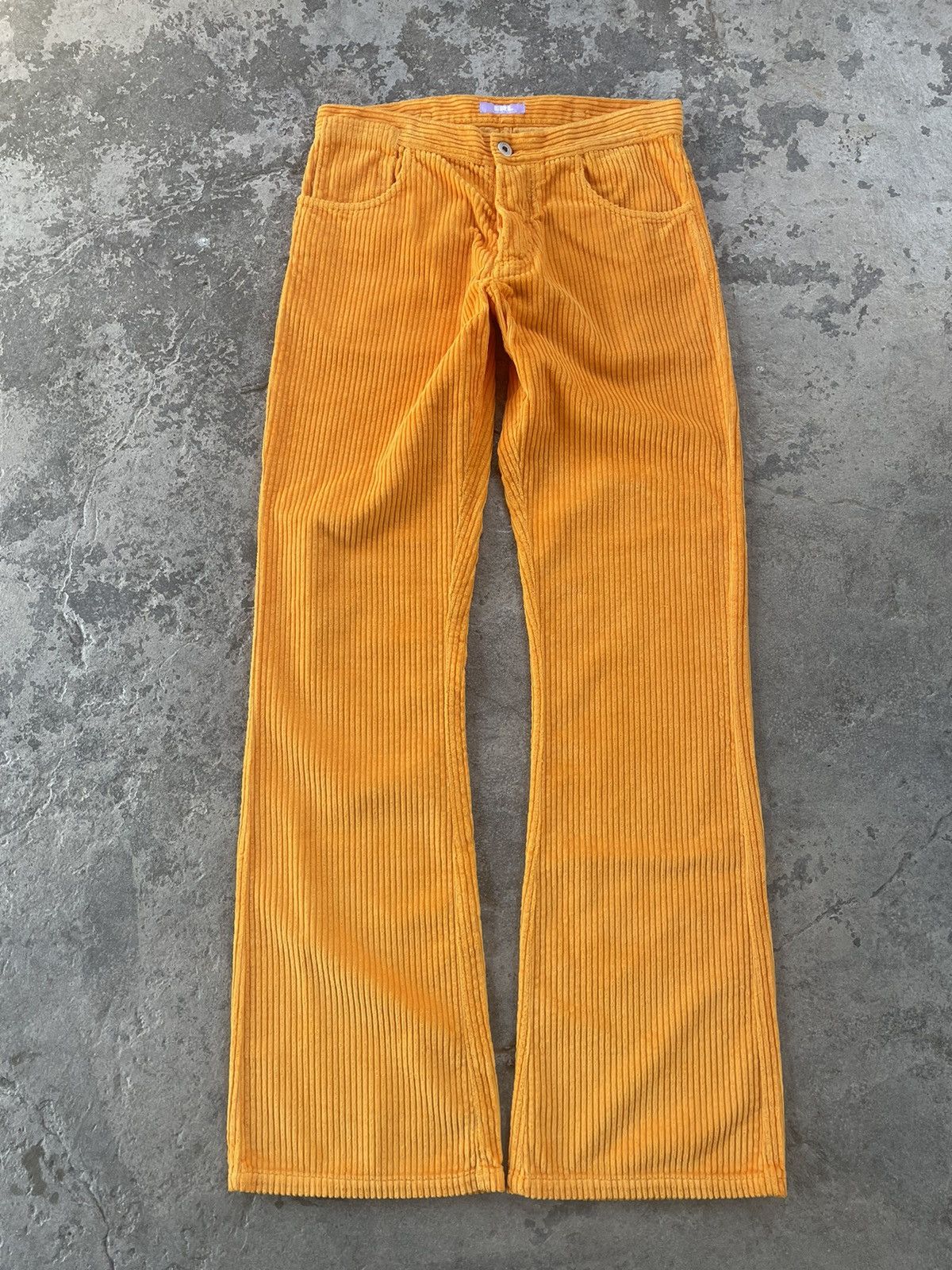ERL RARE ERL Orange Corduroy Flare Pants with back buckle Size US 30 / EU 46 - 1 Thumbnail