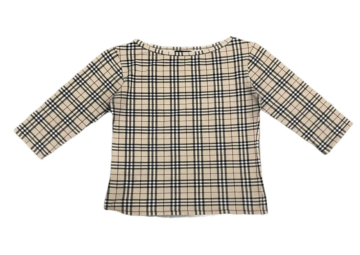 Burberry × Japanese Brand × Vintage Vintage Burberry Novacheck Crop Tops Size S / US 4 / IT 40 - 1 Thumbnail
