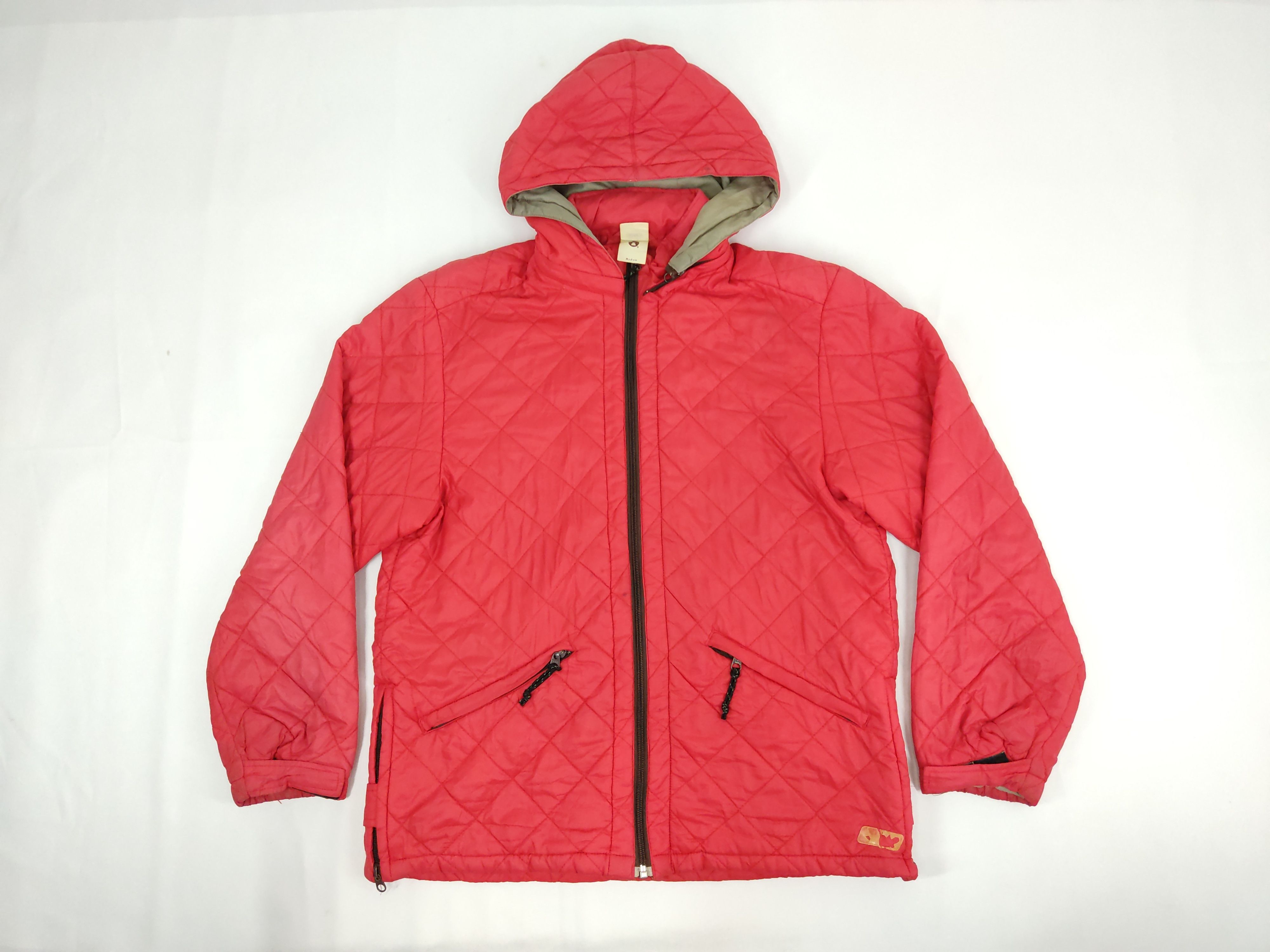 image of Coleman Sweatshirt Hoodie Quilted Jacket Snow Winter Wear in Red, Men's (Size Medium)