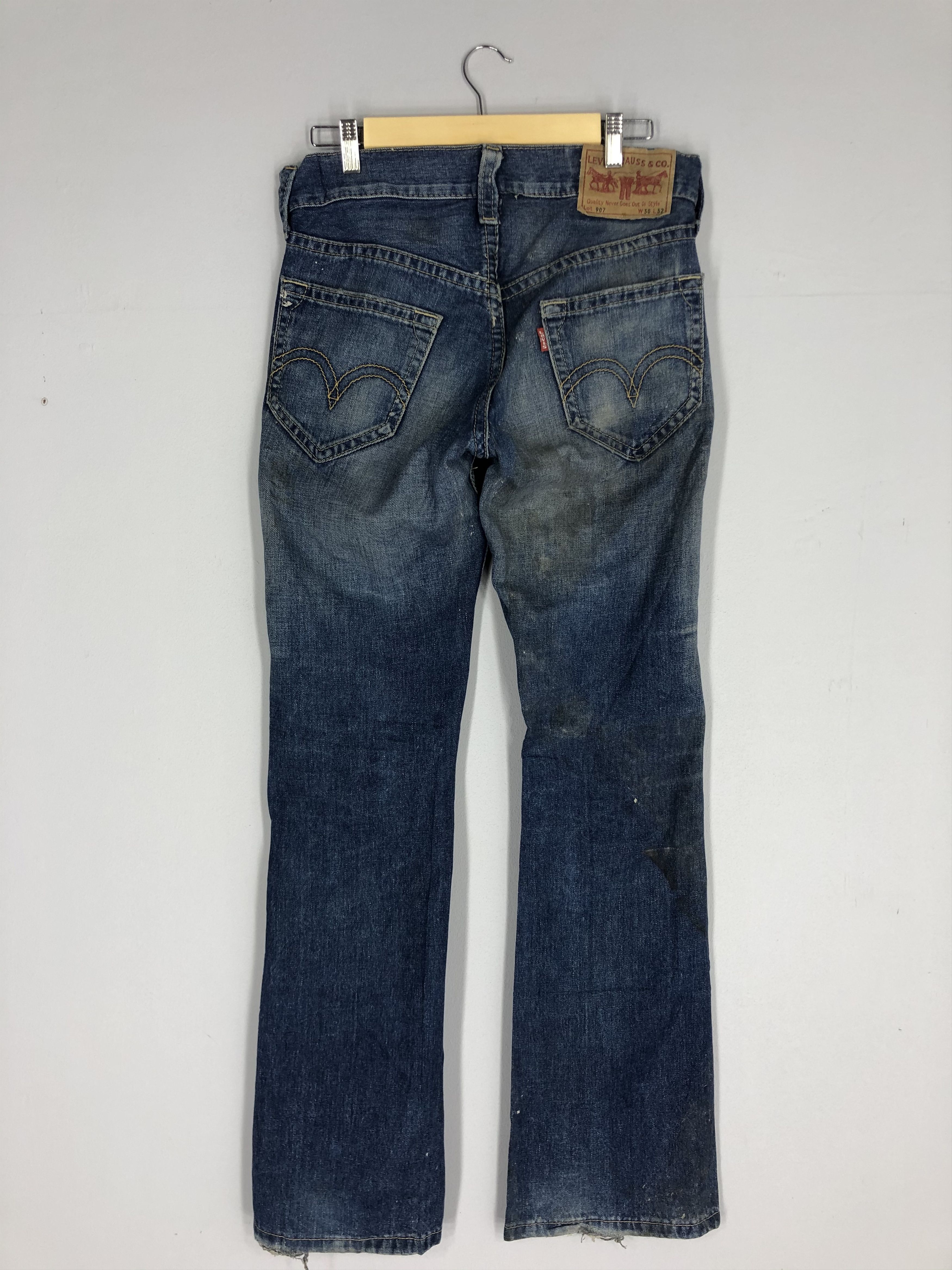 Denim Jeans Levis 907 Vintage Levi's 907 Blue Stone Wash Jean