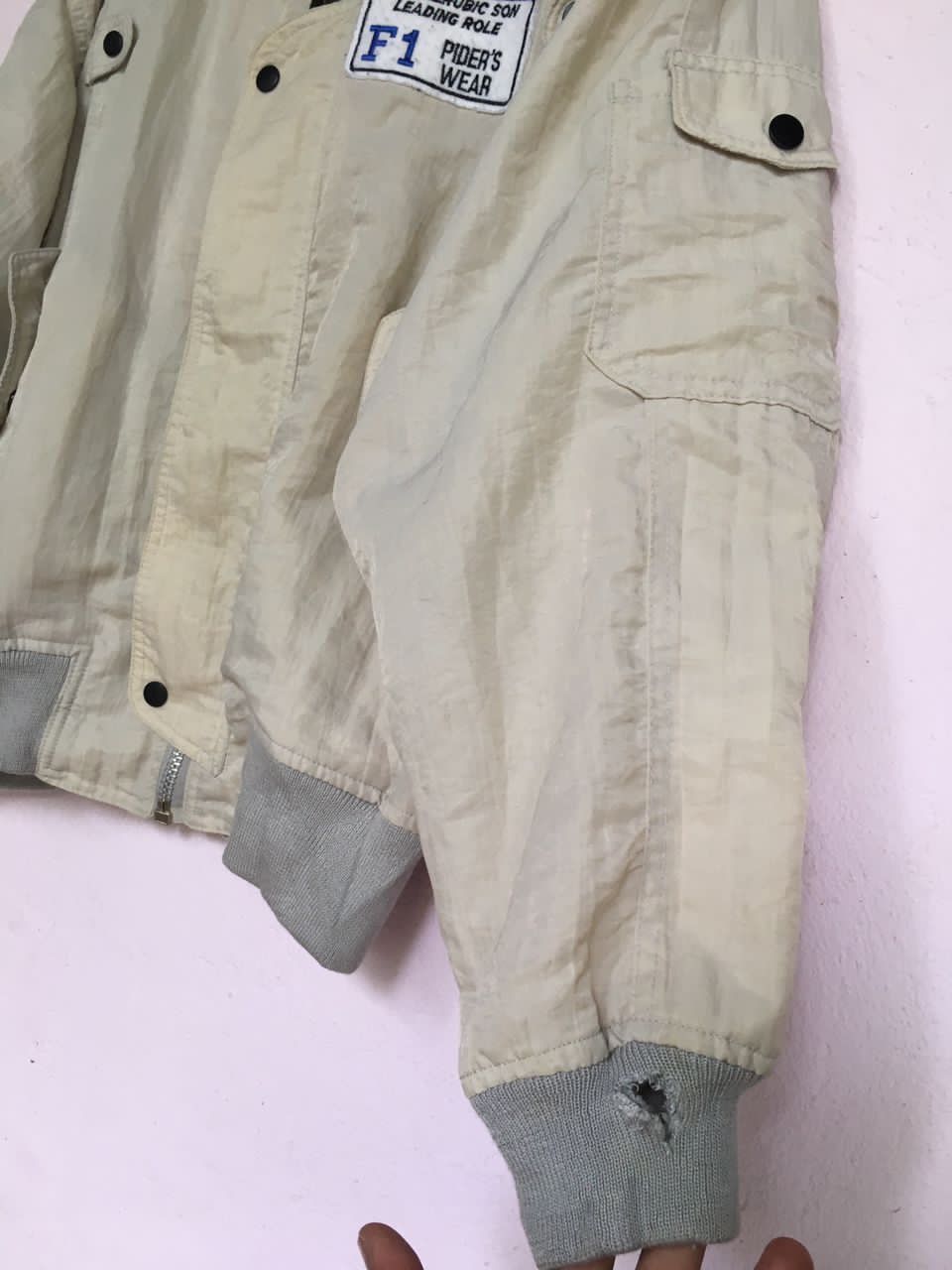 Vintage Formula1 Bomber Cream Style Nylon Jackets Size US M / EU 48-50 / 2 - 5 Thumbnail
