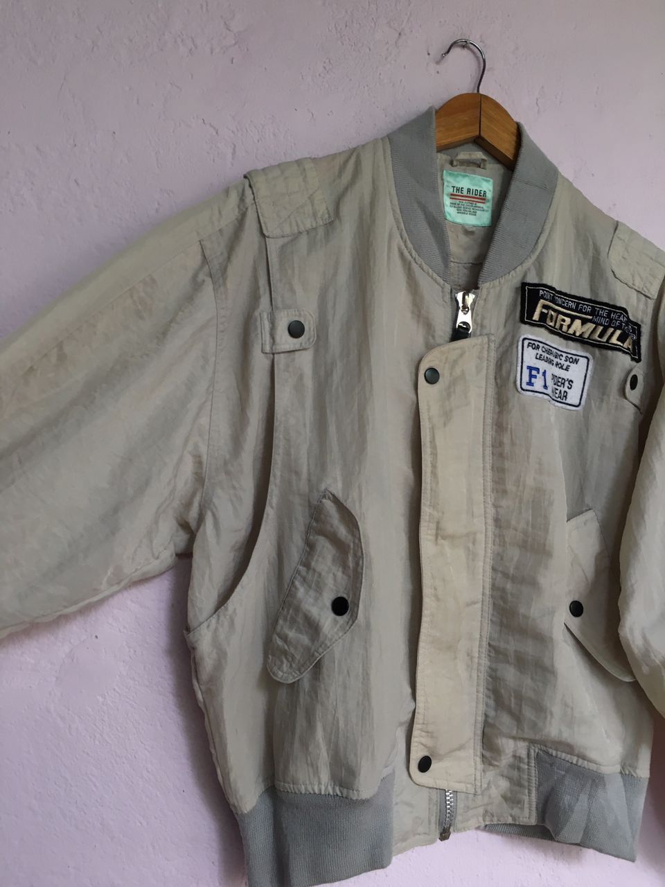 Vintage Formula1 Bomber Cream Style Nylon Jackets Size US M / EU 48-50 / 2 - 3 Thumbnail