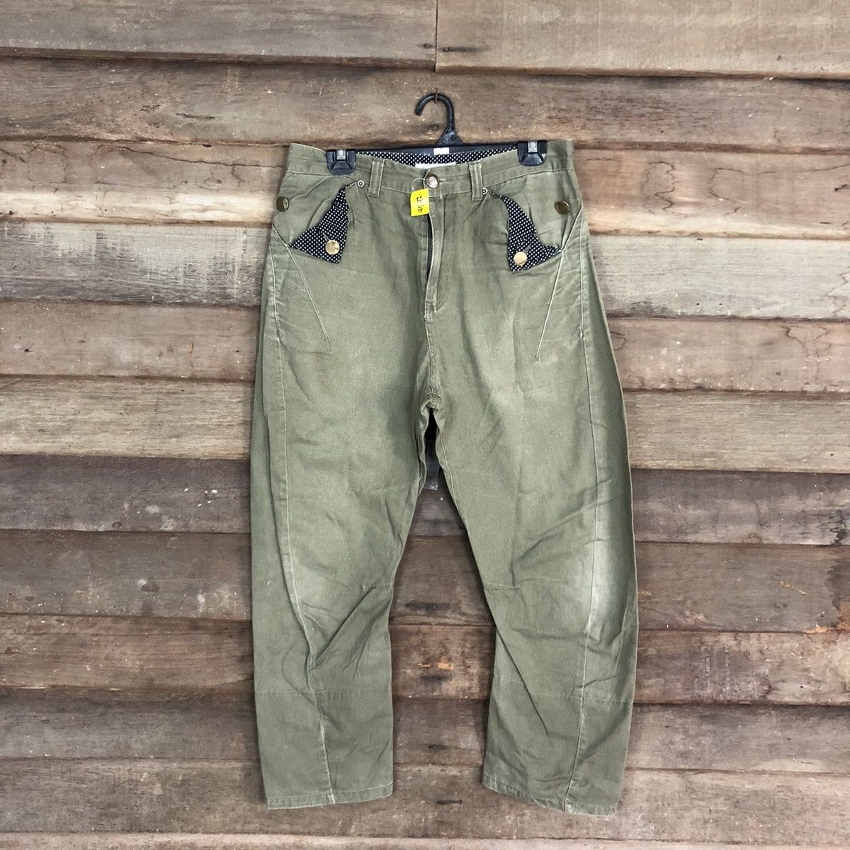 image of Seditionaries Japan Faded Green Straight Cargo Pants 4592, Men's (Size 30)