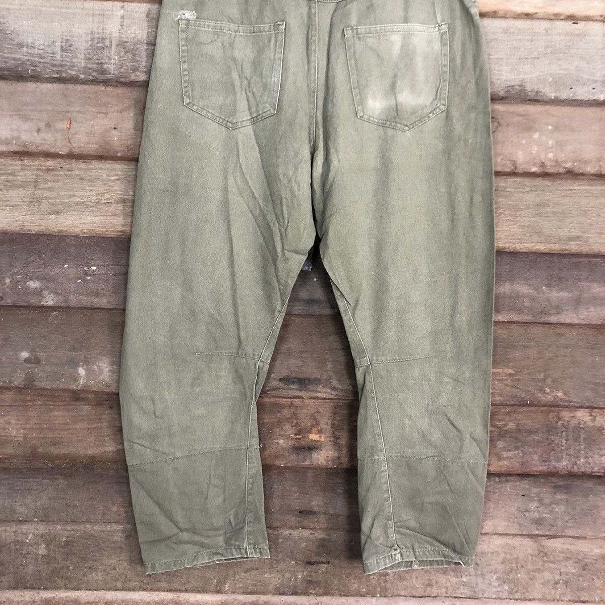 Japanese Brand Japan faded Green Straight cargo Pants #4592 Size US 30 / EU 46 - 9 Thumbnail