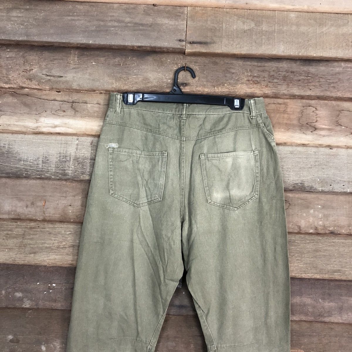 Japanese Brand Japan faded Green Straight cargo Pants #4592 Size US 30 / EU 46 - 8 Thumbnail