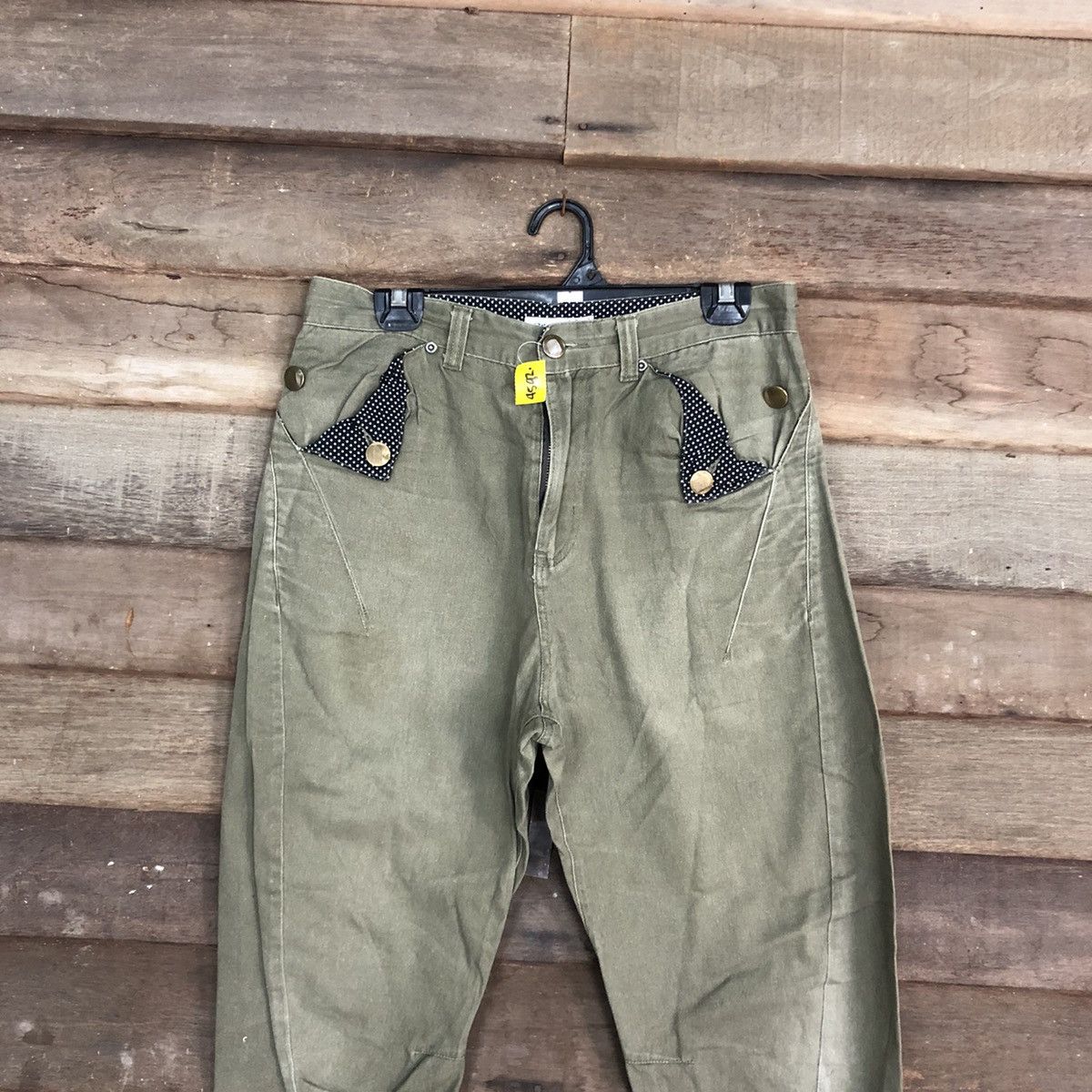 Japanese Brand Japan faded Green Straight cargo Pants #4592 Size US 30 / EU 46 - 2 Thumbnail