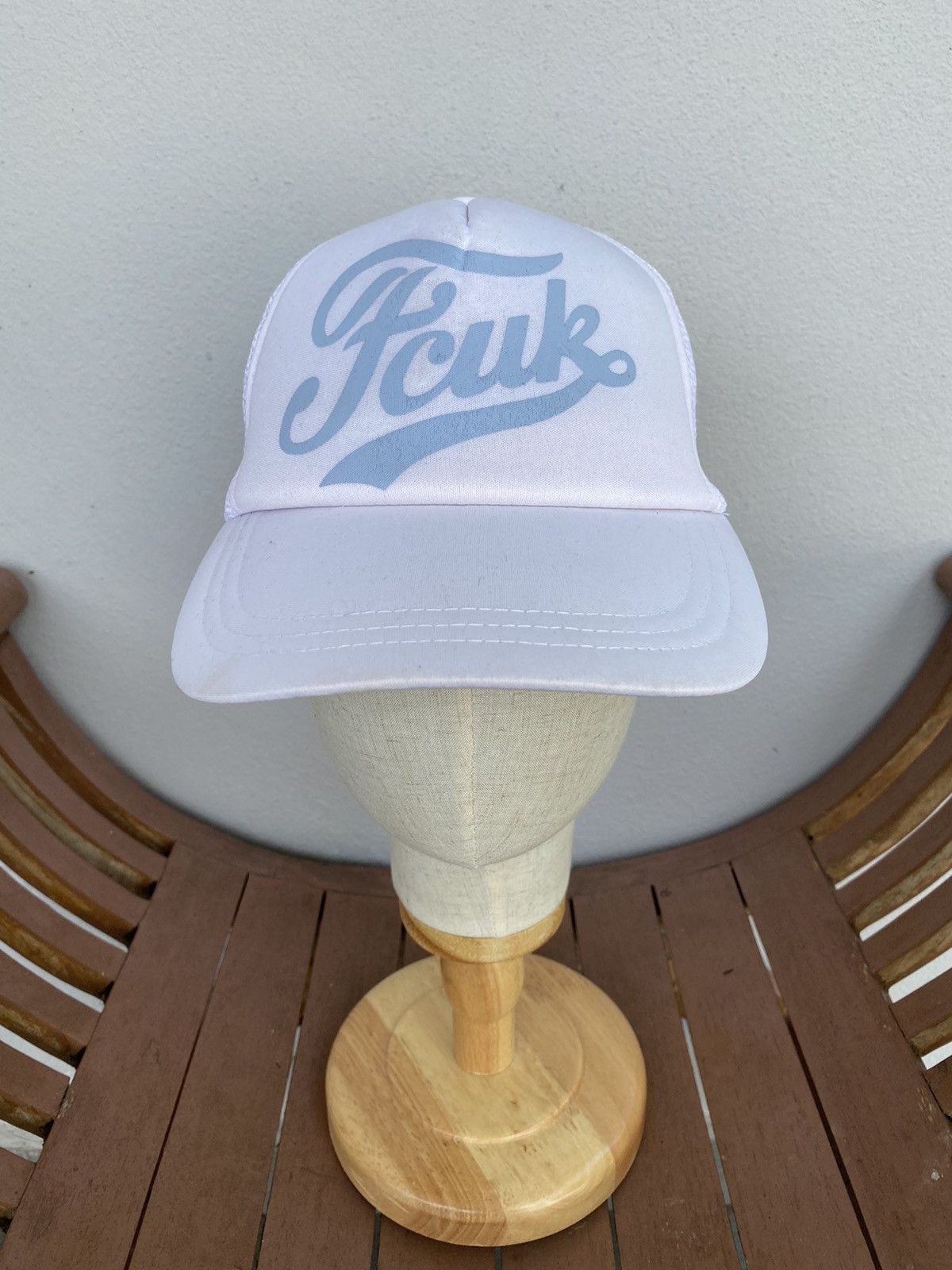 FCUK × Japanese Brand french connection “fcuk” white streetwear trucker hat Size ONE SIZE - 2 Thumbnail
