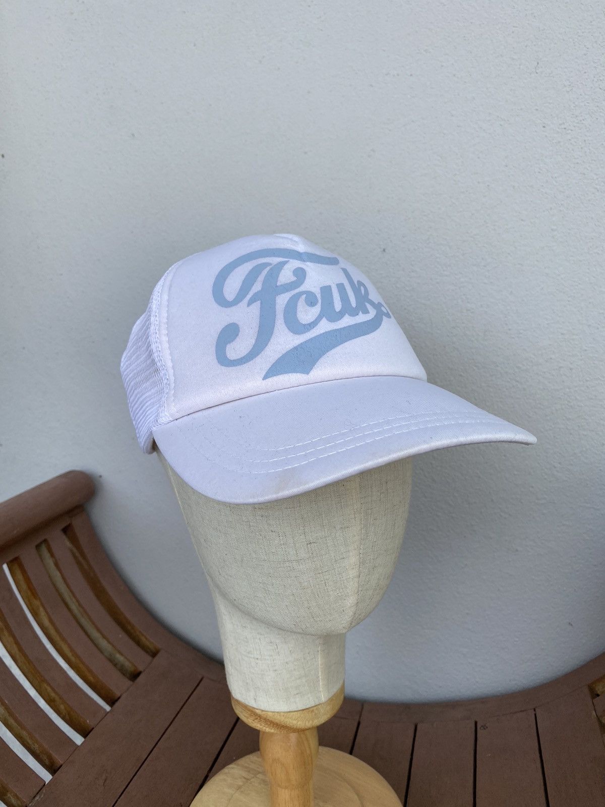 FCUK × Japanese Brand french connection “fcuk” white streetwear trucker hat Size ONE SIZE - 4 Thumbnail