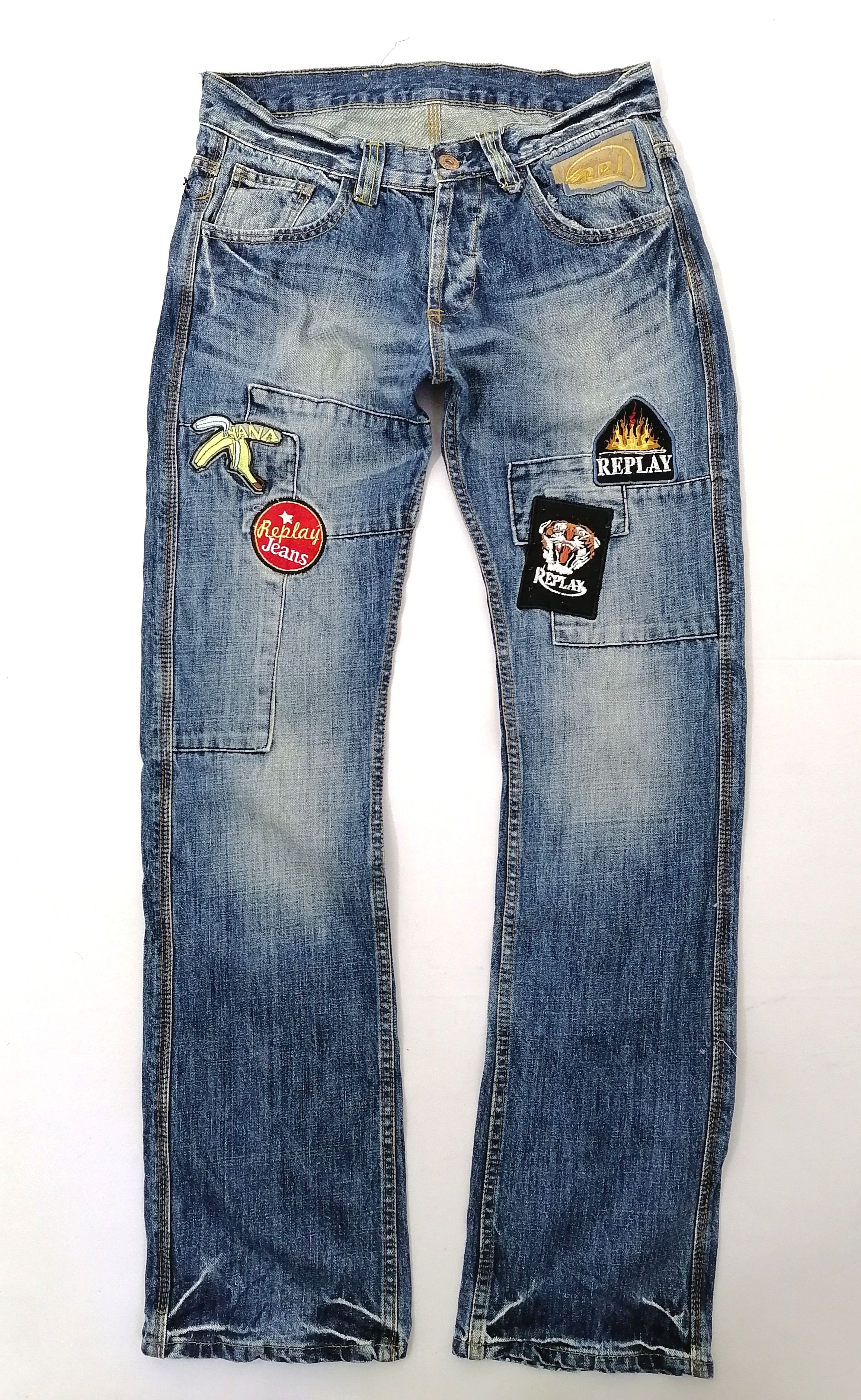 Replay Replay Patchwork Denim Jeans Size US 34 / EU 50 - 1 Thumbnail