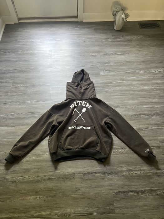 Streetwear Ditch La Ash Grey Masked Hoodie Grailed