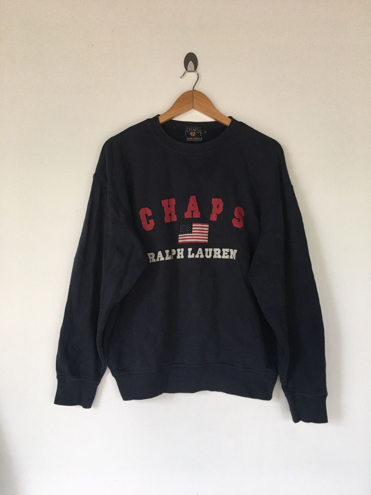 Chaps Ralph Lauren CREWNECK AMERICAN DARK BLUE Size US M / EU 48-50 / 2 - 1 Thumbnail
