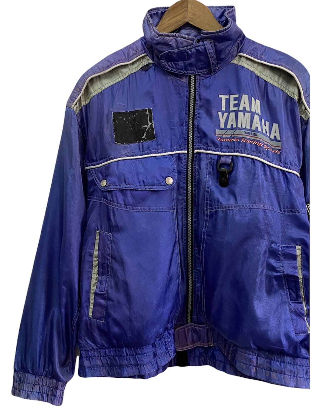 Yamaha 🔥Vintage Yamaha Racing Team Distressed Bomber Jacket Size US L / EU 52-54 / 3 - 4 Thumbnail