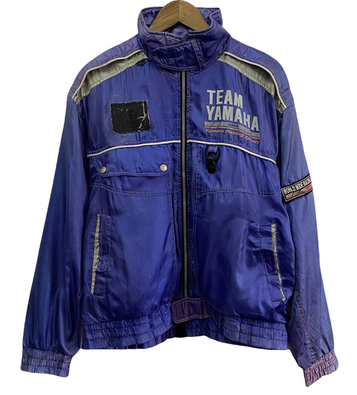 Yamaha 🔥Vintage Yamaha Racing Team Distressed Bomber Jacket Size US L / EU 52-54 / 3 - 1 Thumbnail