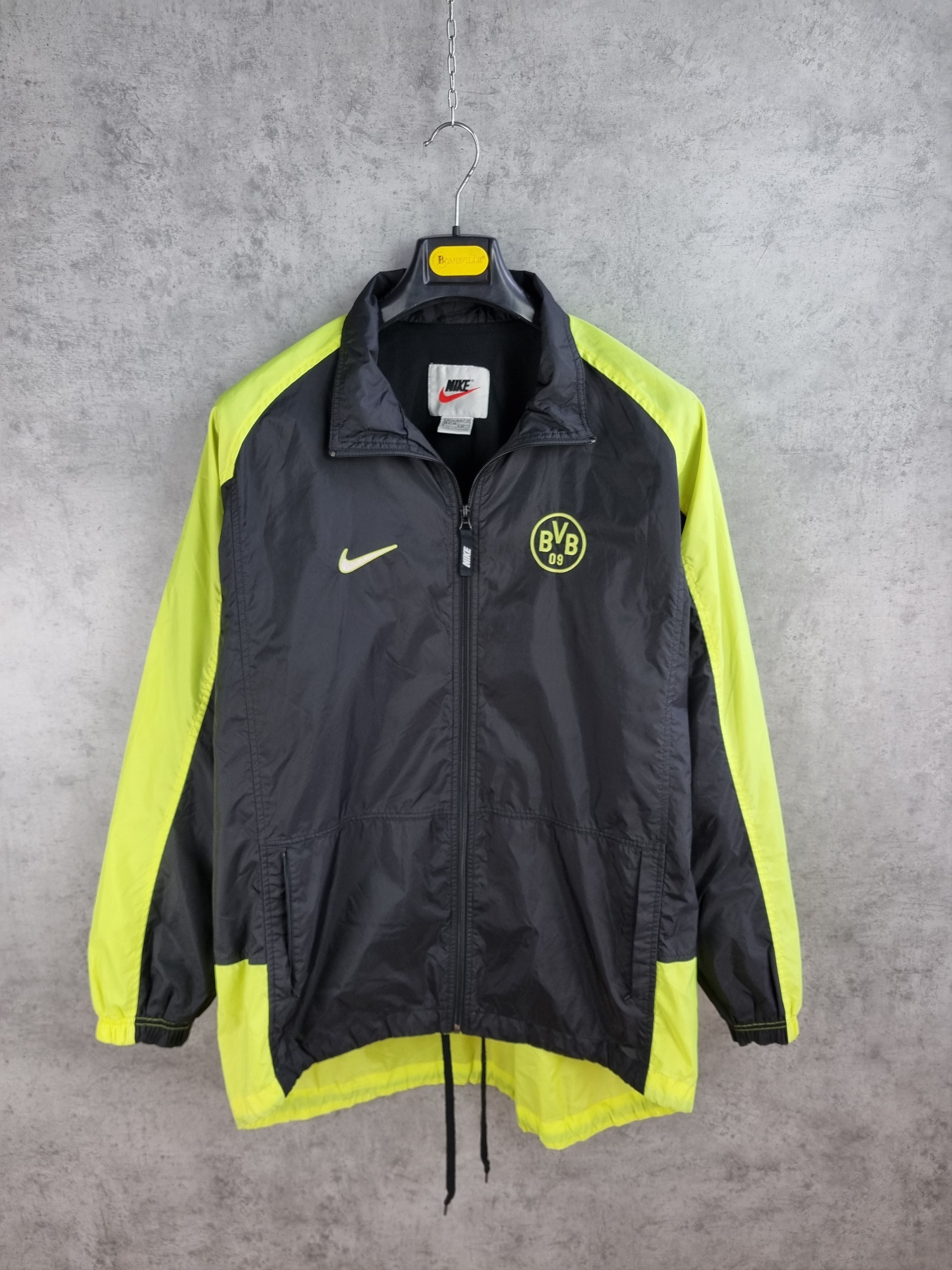 Nike × Vintage 90s Nike BORUSIA BVB Nylon Big Swoosh Track top Size US XL / EU 56 / 4 - 3 Thumbnail