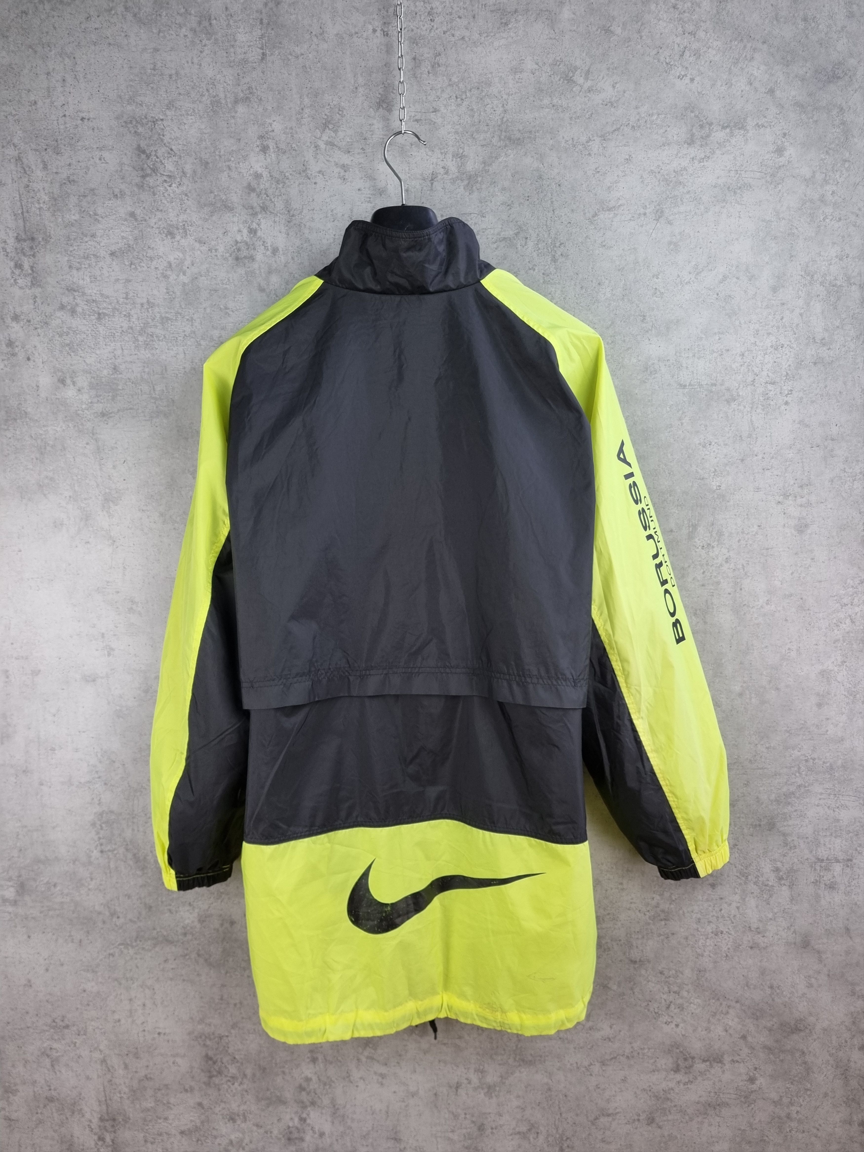 Nike × Vintage 90s Nike BORUSIA BVB Nylon Big Swoosh Track top Size US XL / EU 56 / 4 - 4 Thumbnail