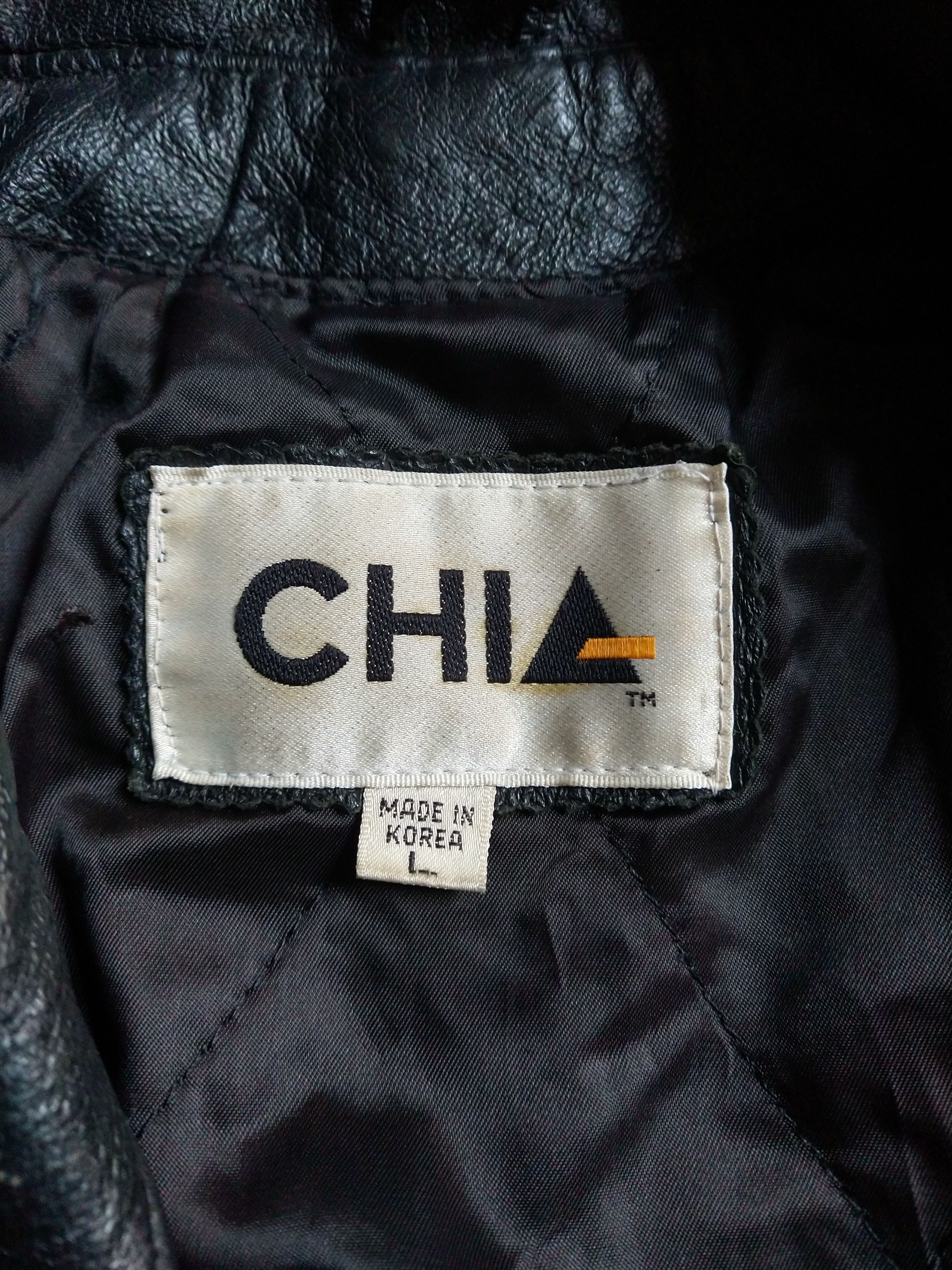 Genuine Leather Vintage Leather Biker Jacket Size Large Black Motorcycle Zip Size US L / EU 52-54 / 3 - 3 Thumbnail