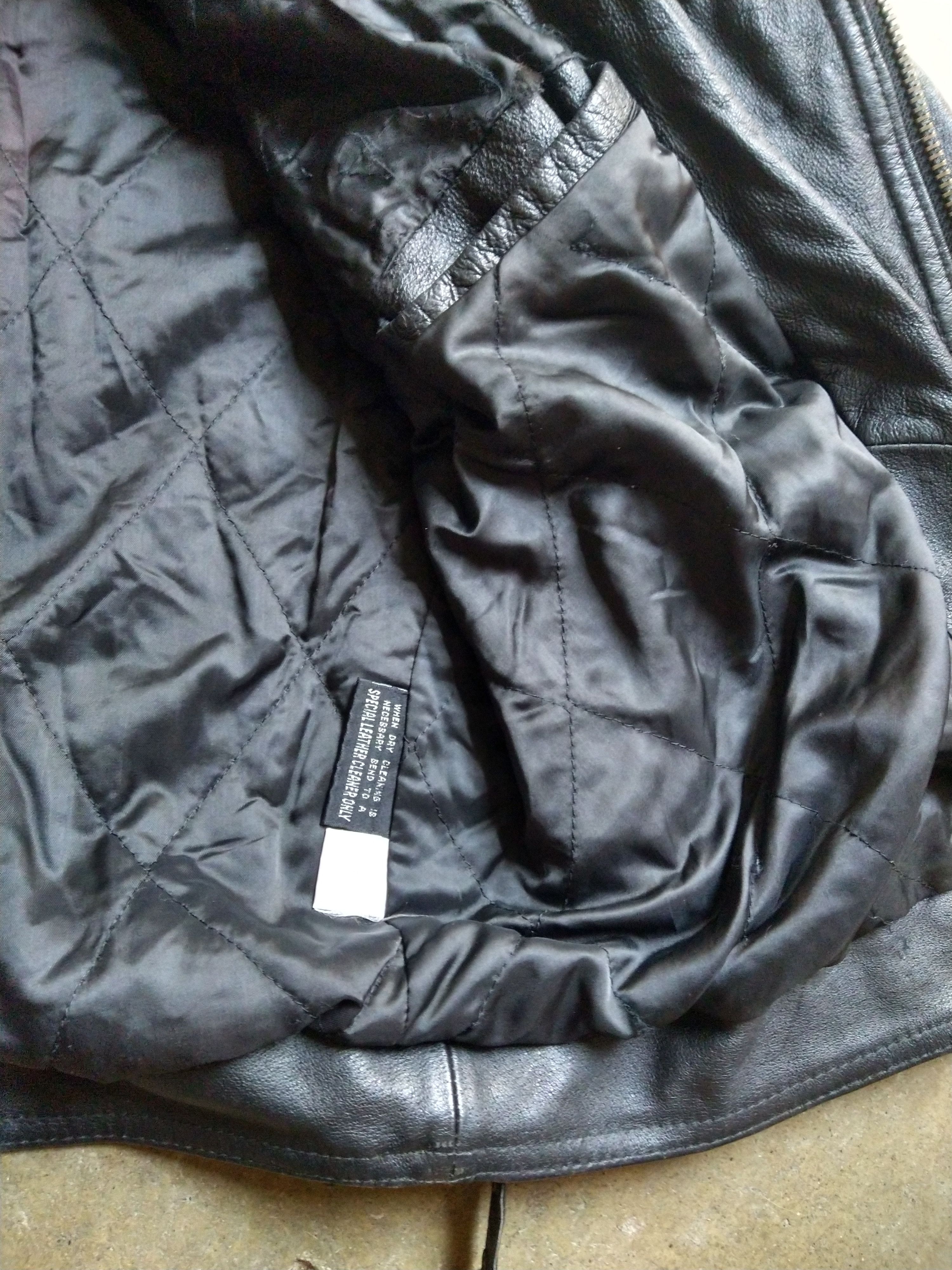 Genuine Leather Vintage Leather Biker Jacket Size Large Black Motorcycle Zip Size US L / EU 52-54 / 3 - 9 Thumbnail