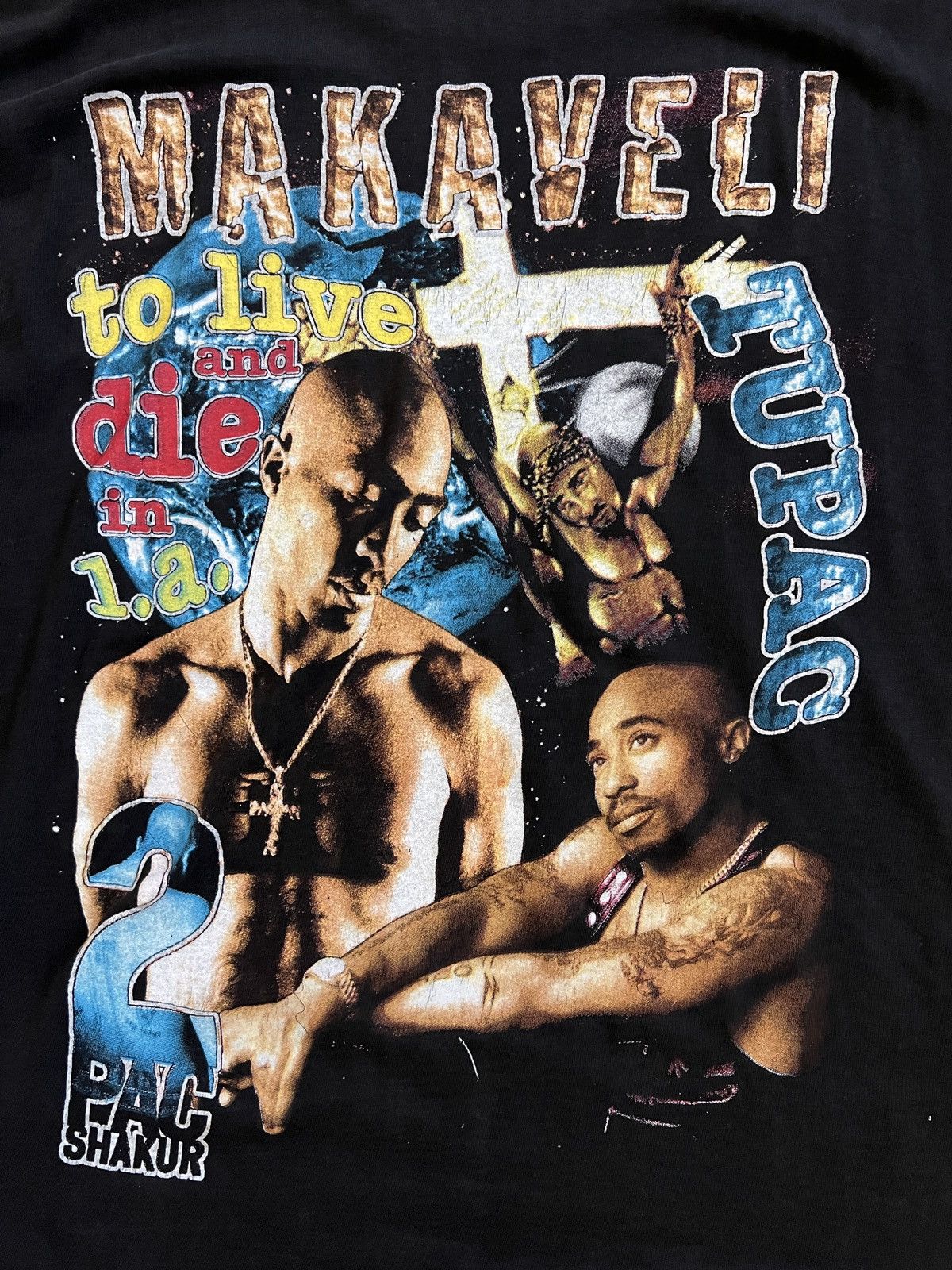 Band Tees × Rap Tees × Vintage Vintage Tupac 2pac gridlock’d 1990s rap hip hop 90s tee Size US XXL / EU 58 / 5 - 7 Thumbnail