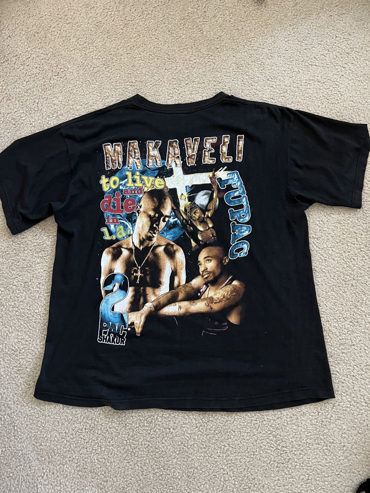 Band Tees × Rap Tees × Vintage Vintage Tupac 2pac gridlock’d 1990s rap hip hop 90s tee Size US XXL / EU 58 / 5 - 6 Thumbnail