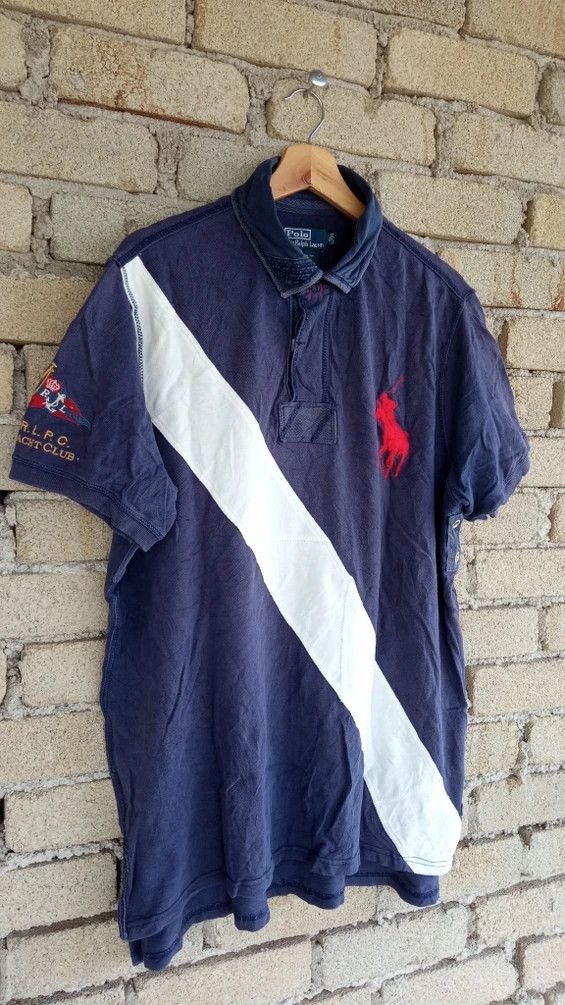 Polo Ralph Lauren × Ralph Lauren × Vintage 🔥🔥Vintage Polo Ralph Lauren Yacht Club T-Shirt Size US XL / EU 56 / 4 - 2 Thumbnail