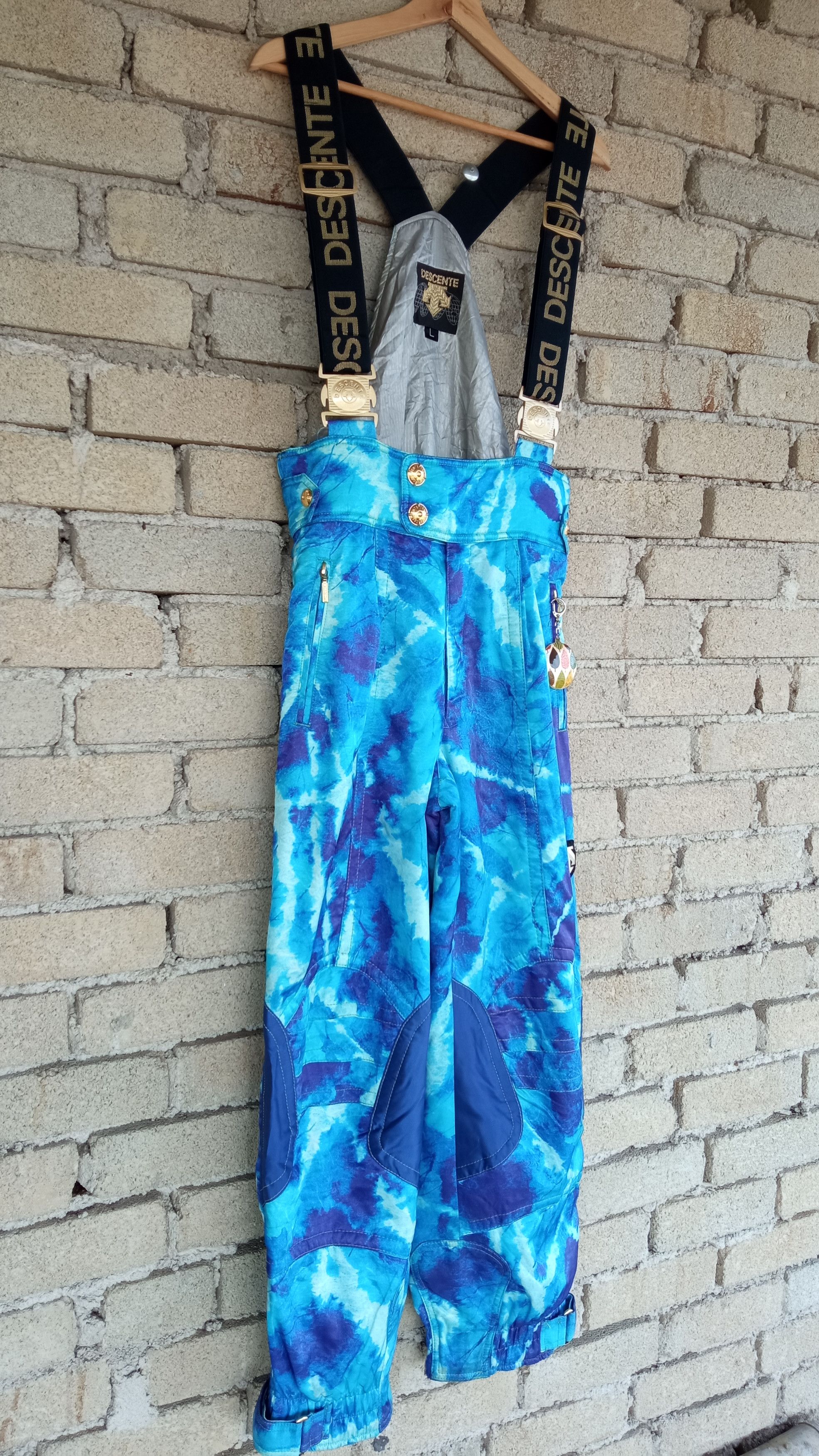 Descente × Japanese Brand × Vintage 🔥🔥Vtg Descente SkiWear Fullprint Overall Koverall Jumpsuit Size US 30 / EU 46 - 2 Thumbnail