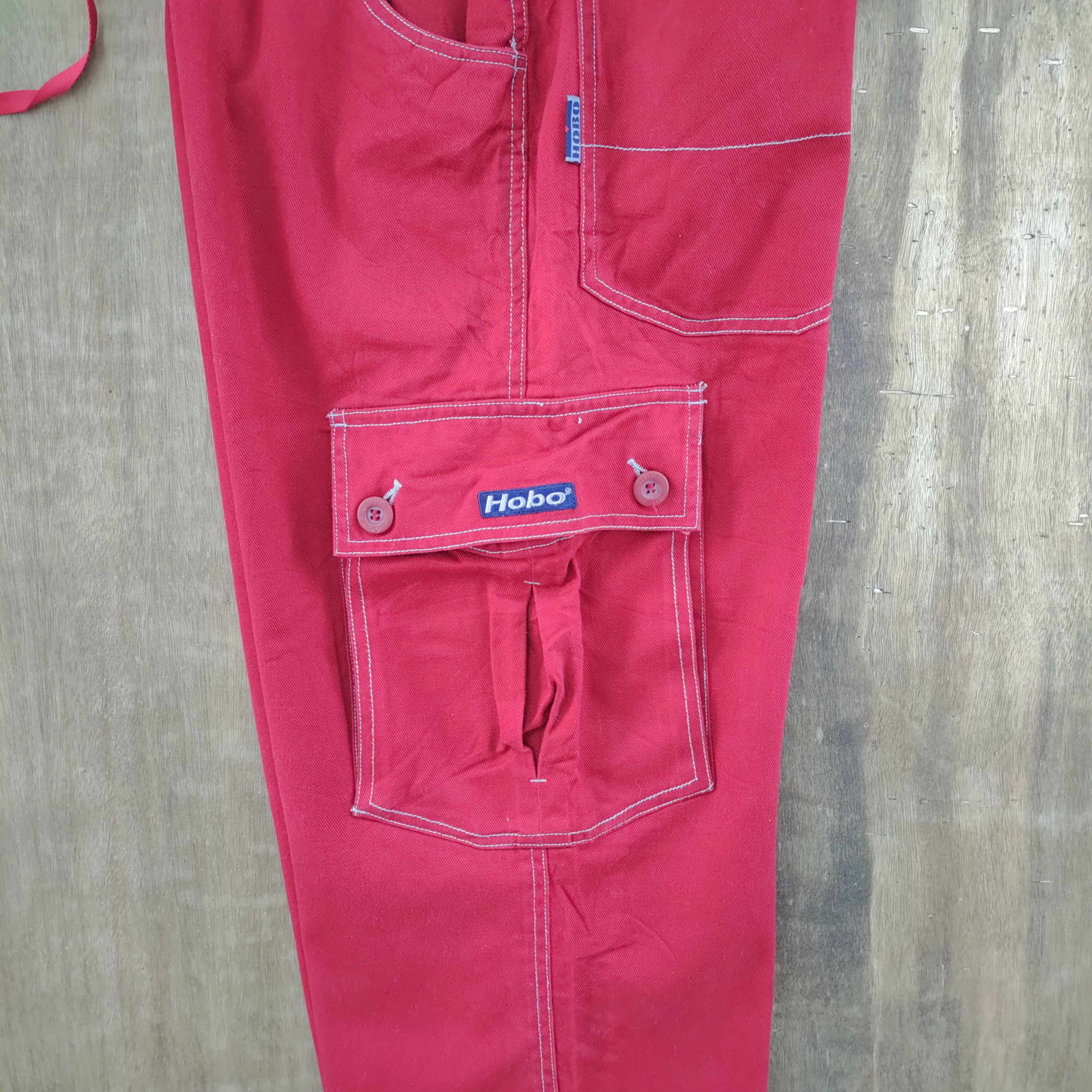 Hobo × Vintage HOBO RED BAGGY CARGO PANTS Size US 32 / EU 48 - 14 Thumbnail