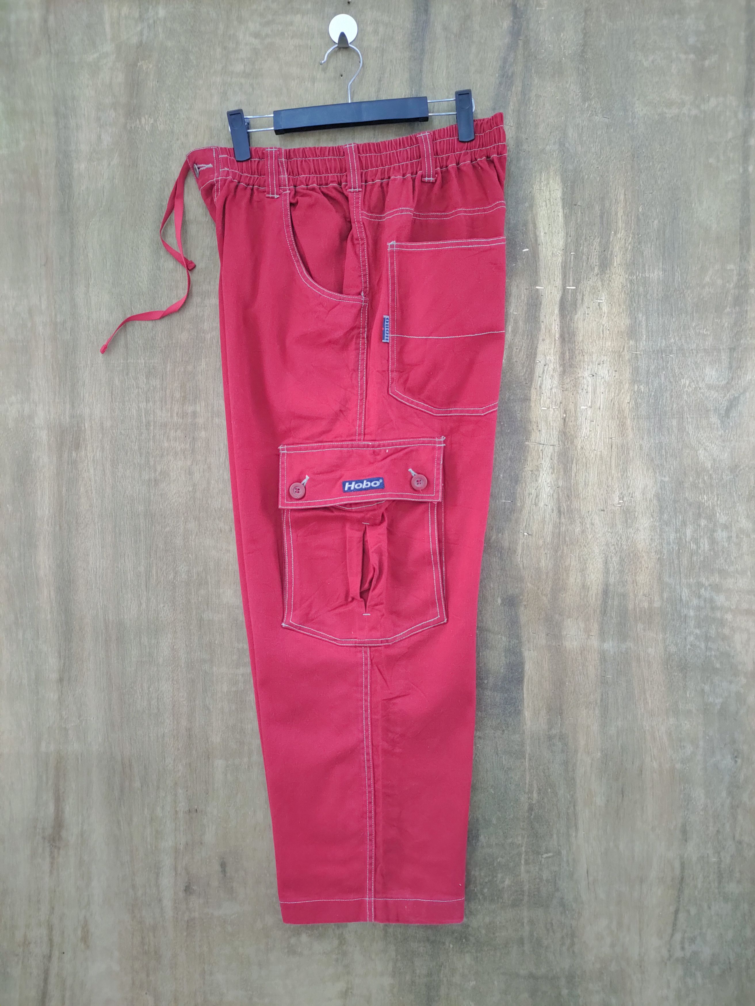 Hobo × Vintage HOBO RED BAGGY CARGO PANTS Size US 32 / EU 48 - 10 Thumbnail