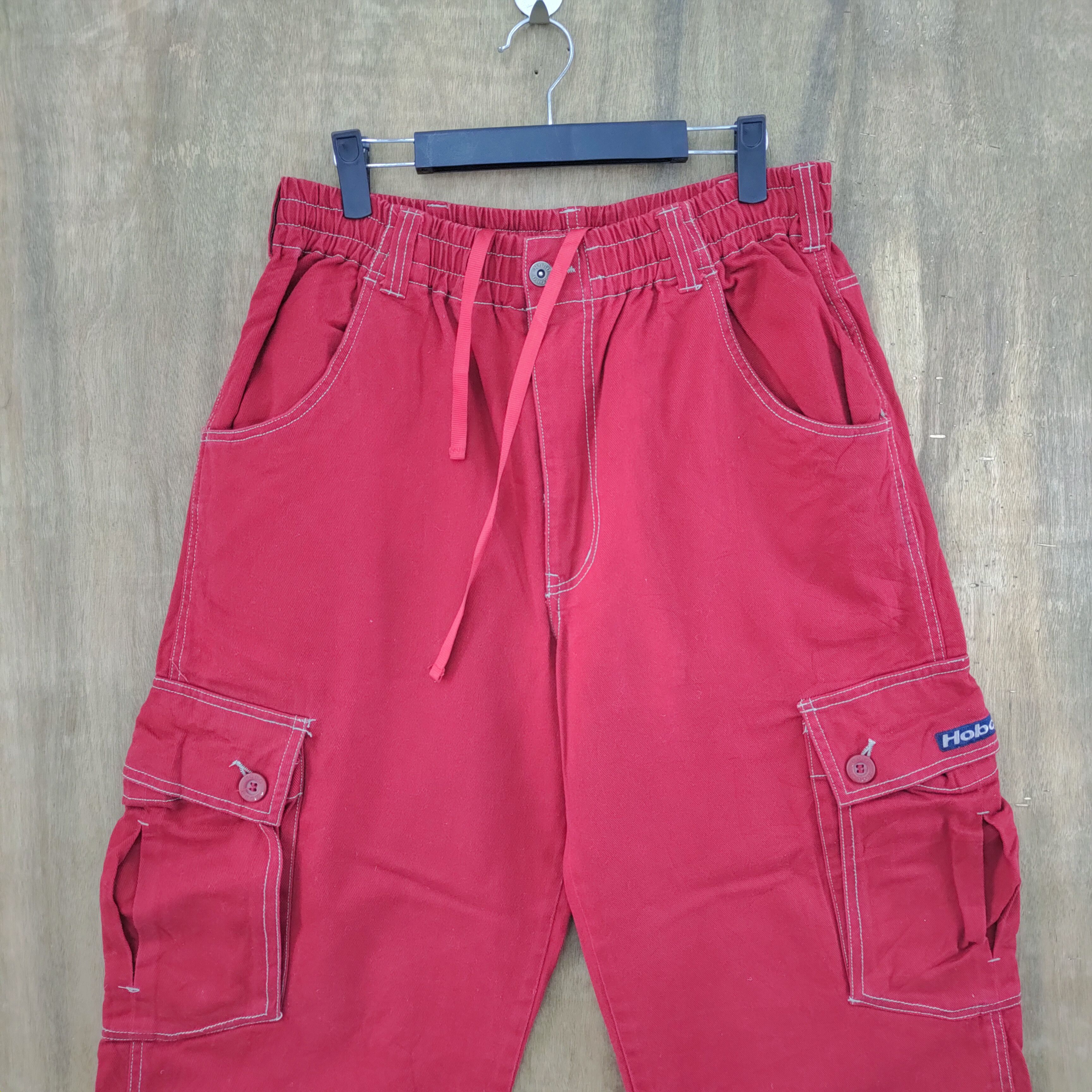 Hobo × Vintage HOBO RED BAGGY CARGO PANTS Size US 32 / EU 48 - 2 Thumbnail